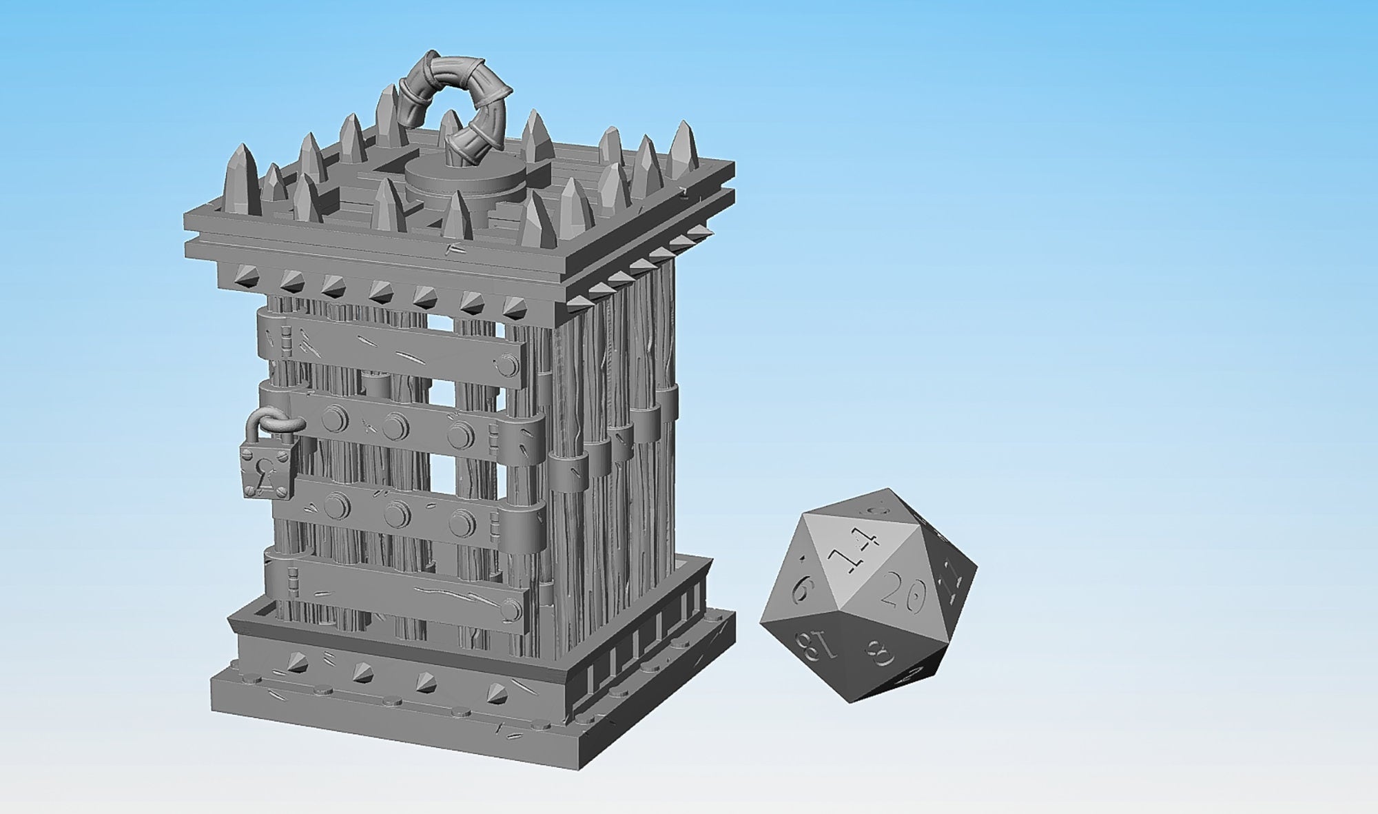 DUNGEON CLUTTER "Torture Cage" | Dice Jail Props-Role Playing Miniatures