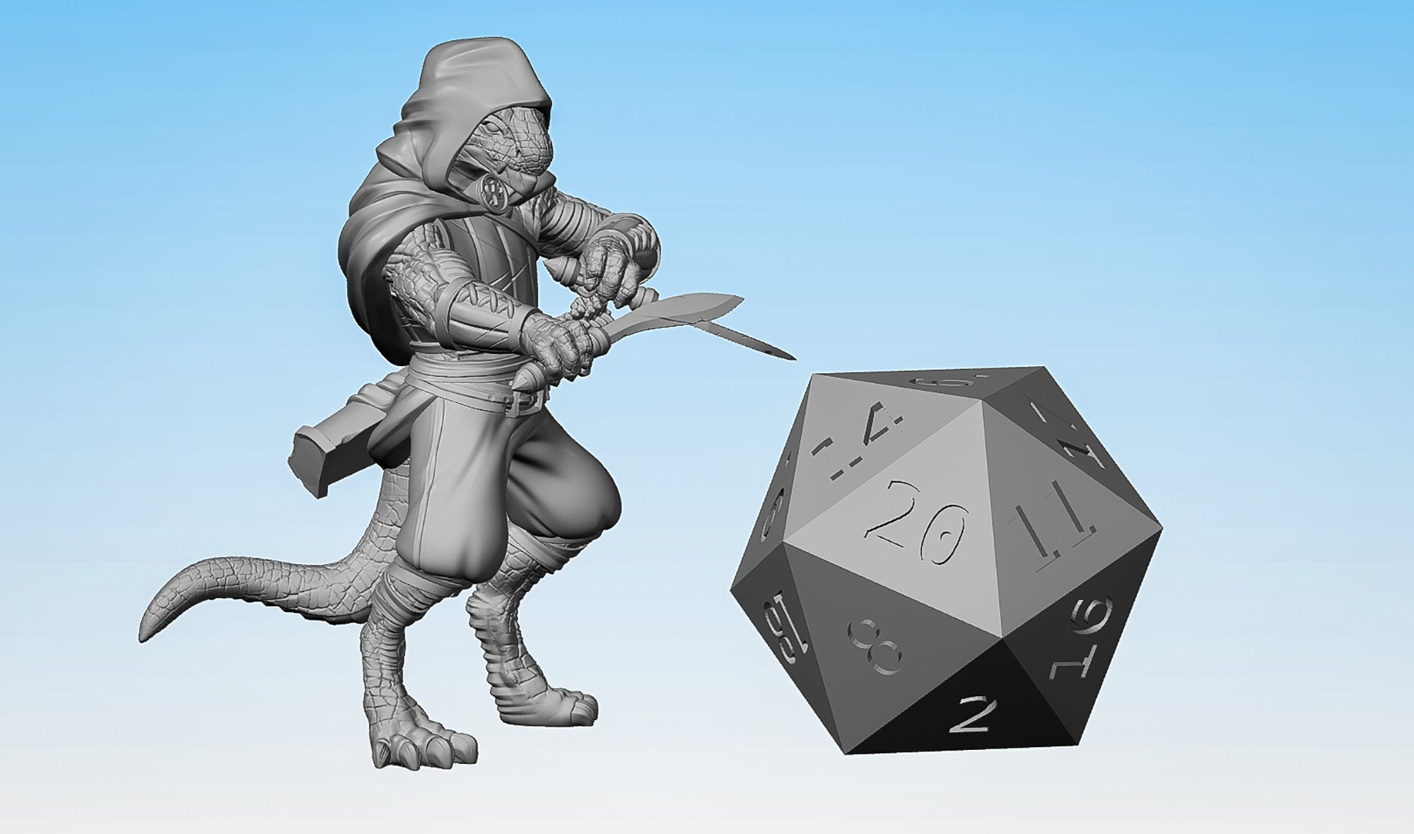 DRAGONBORN "Ranger Rogue"-Role Playing Miniatures