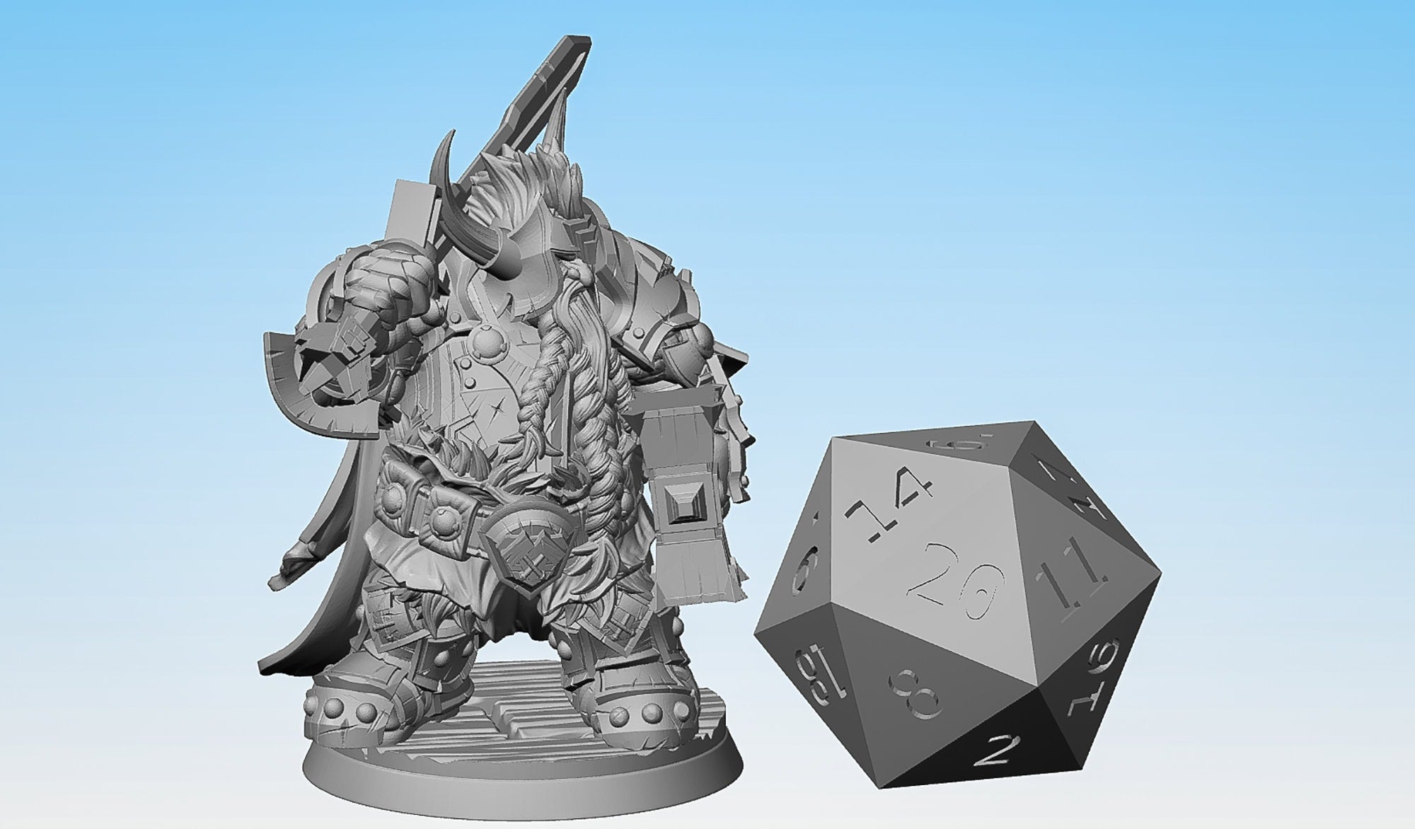 DWARF (m) "Veteran Paladin" | Dungeons and Dragons | DnD | Pathfinder | Tabletop | RPG | Hero Size | 28 mm-Role Playing Miniatures