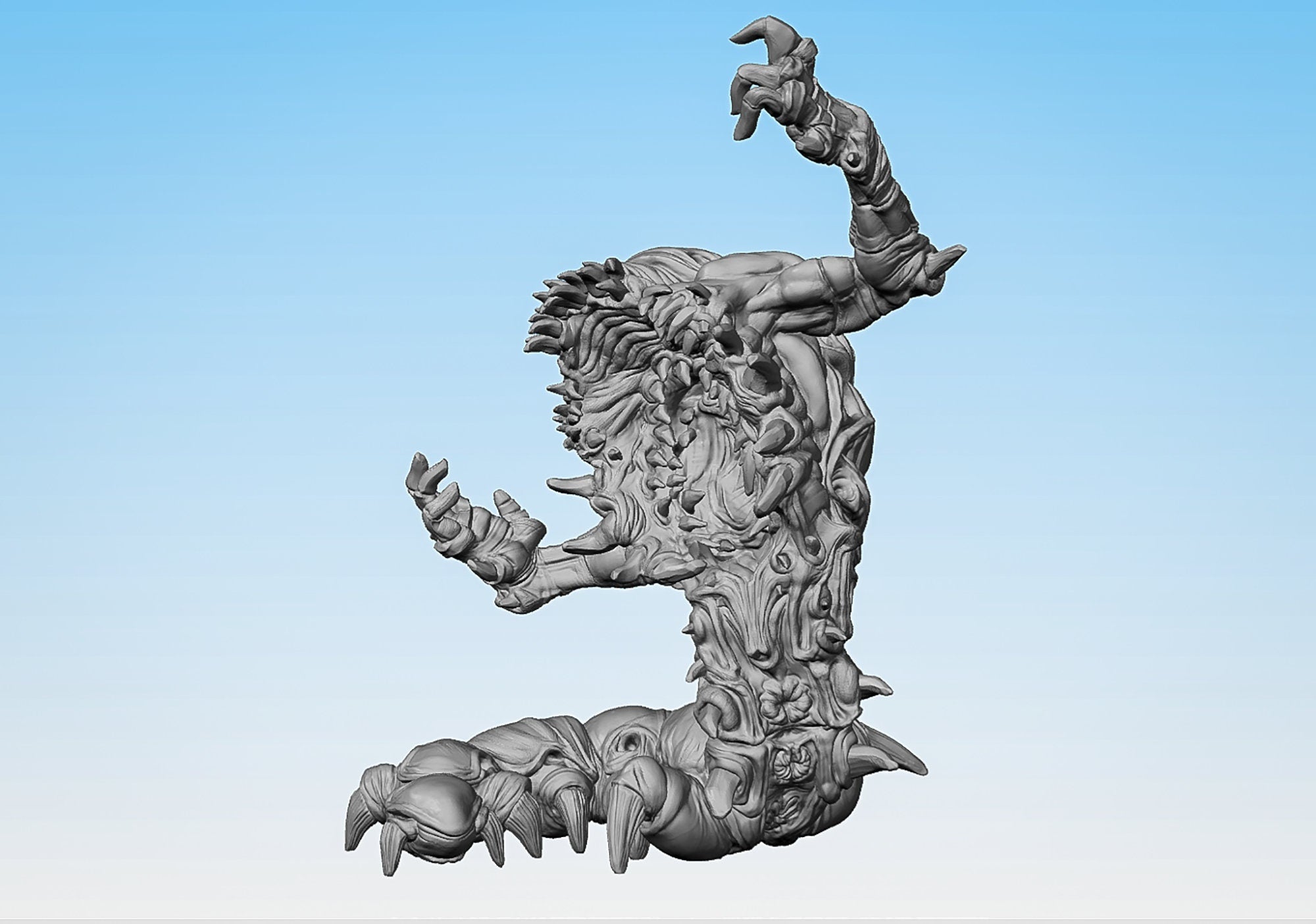 DEMON "Maggrub Slitherer" | Dungeons and Dragons | DnD | Pathfinder | Tabletop | RPG | Hero Size | 28 mm-Role Playing Miniatures