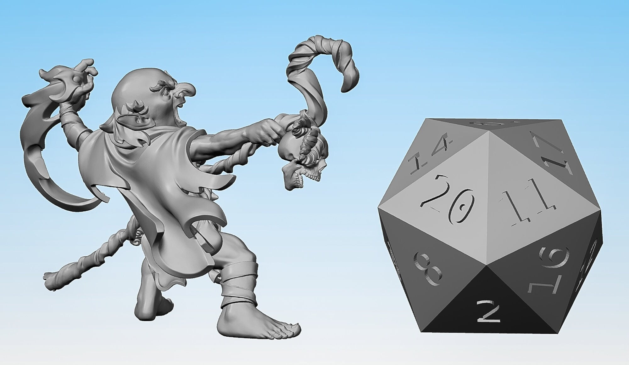 GOBLIN "Necromancer" | Dungeons and Dragons | DnD | Pathfinder | Tabletop | RPG | Hero Size | 28 mm-Role Playing Miniatures