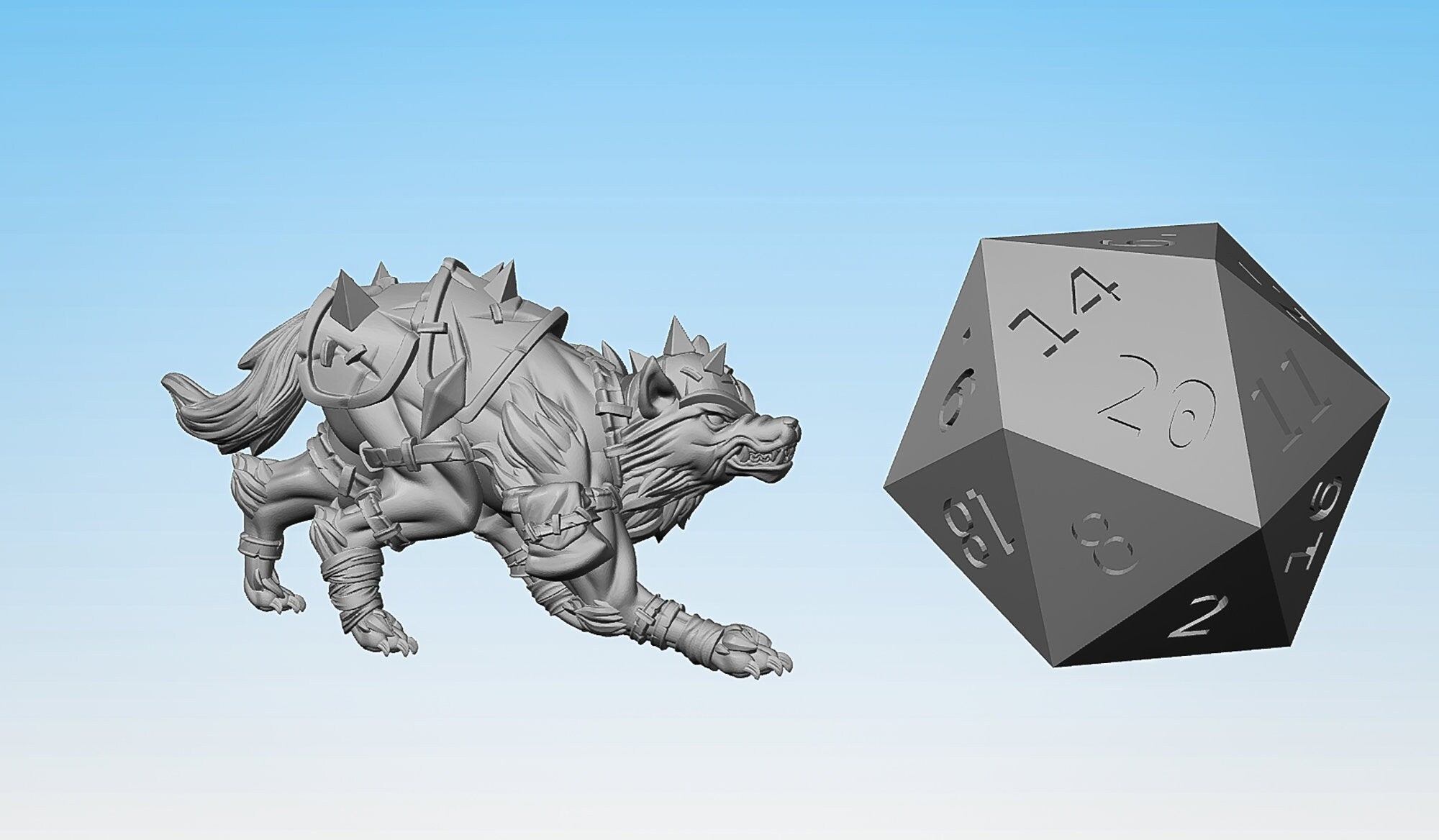 GUARD DOG (A) "Growling" | Dungeons and Dragons | DnD | Pathfinder | Tabletop | RPG | Hero Size | 28 mm-Role Playing Miniatures