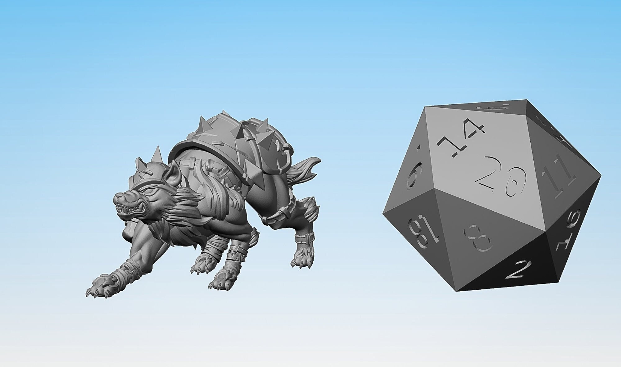 GUARD DOG (A) "Growling" | Dungeons and Dragons | DnD | Pathfinder | Tabletop | RPG | Hero Size | 28 mm-Role Playing Miniatures