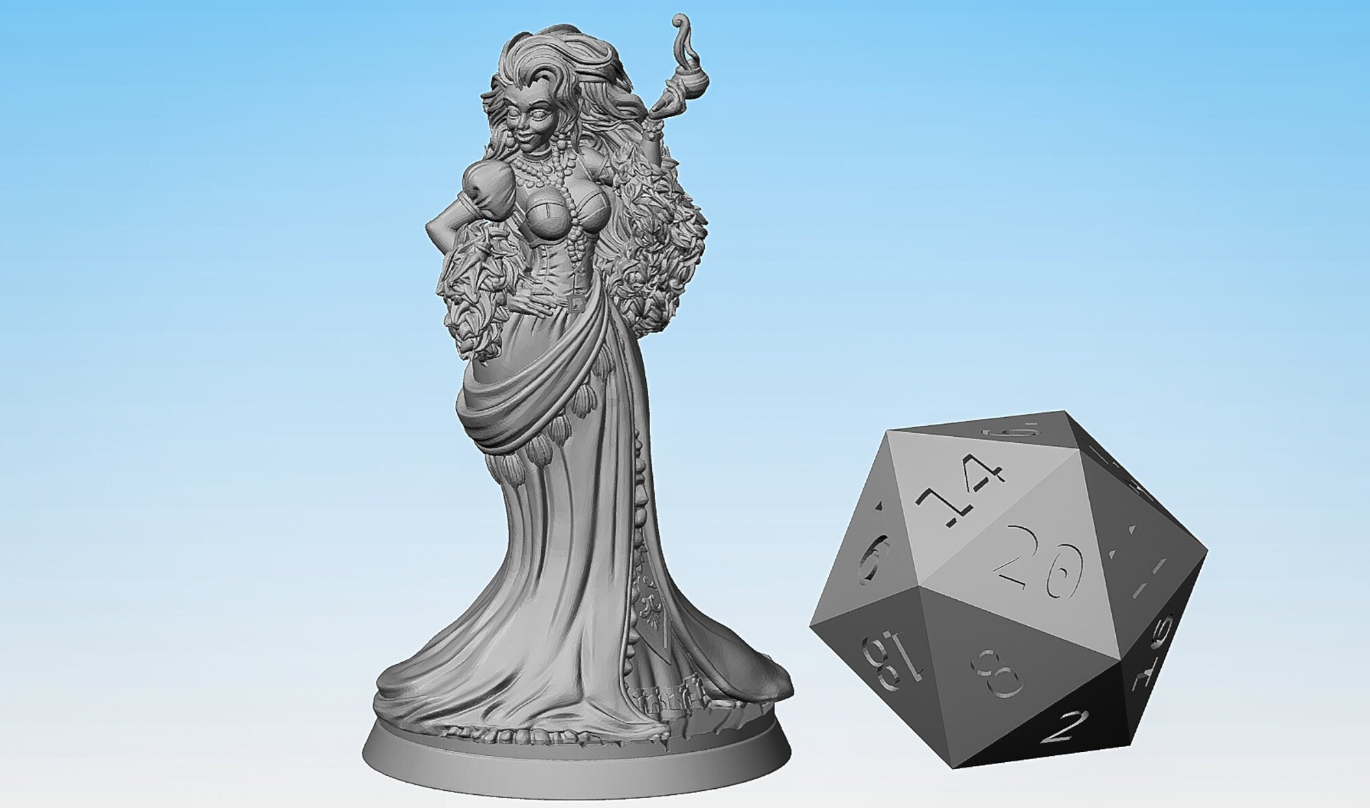 MADAME "Bordell" | Dungeons and Dragons | DnD | Pathfinder | Tabletop | RPG | Hero Size | 28 mm-Role Playing Miniatures