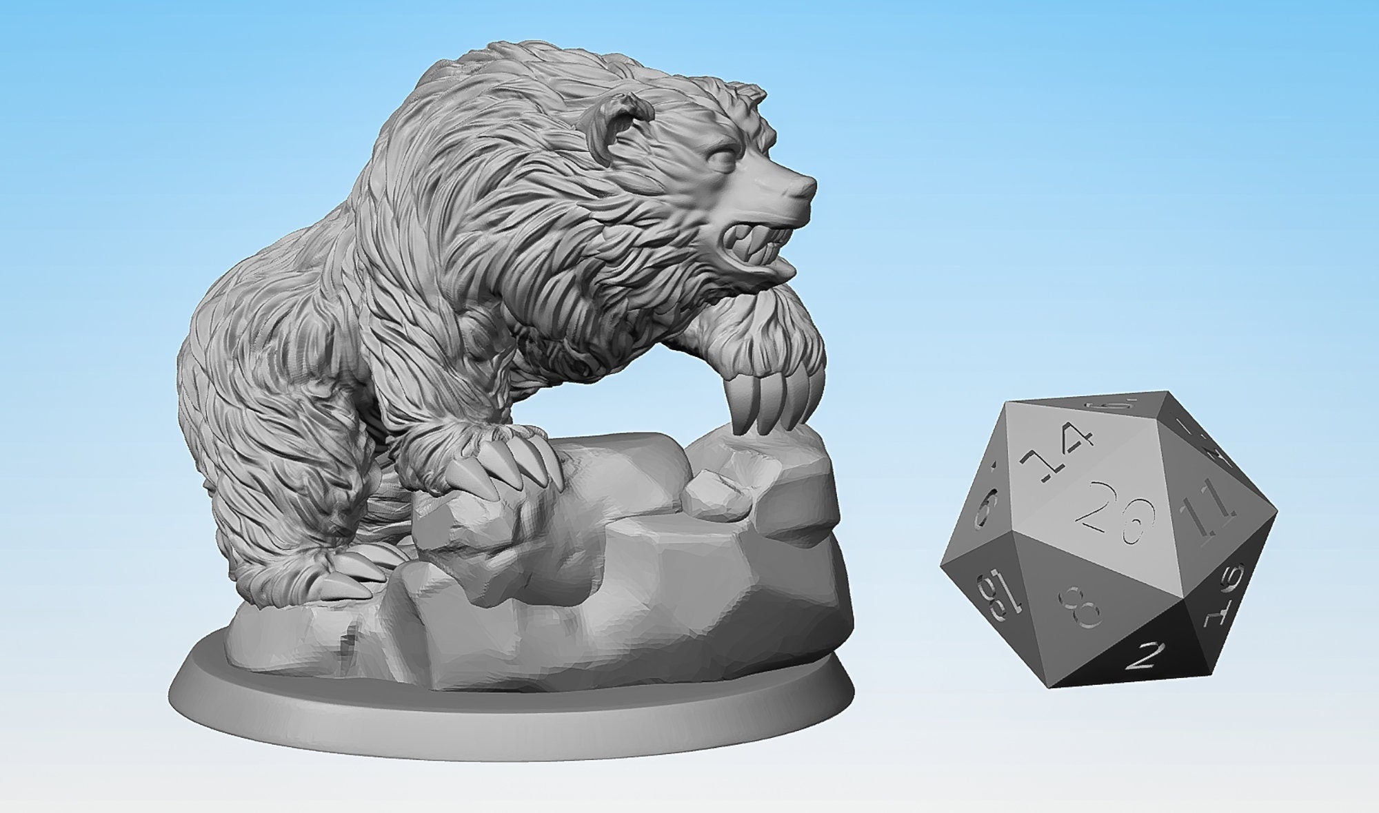 BEAR "Prowling" | Dungeons and Dragons | DnD | Pathfinder | Tabletop | RPAG | Hero Size | 28 mm-Role Playing Miniatures
