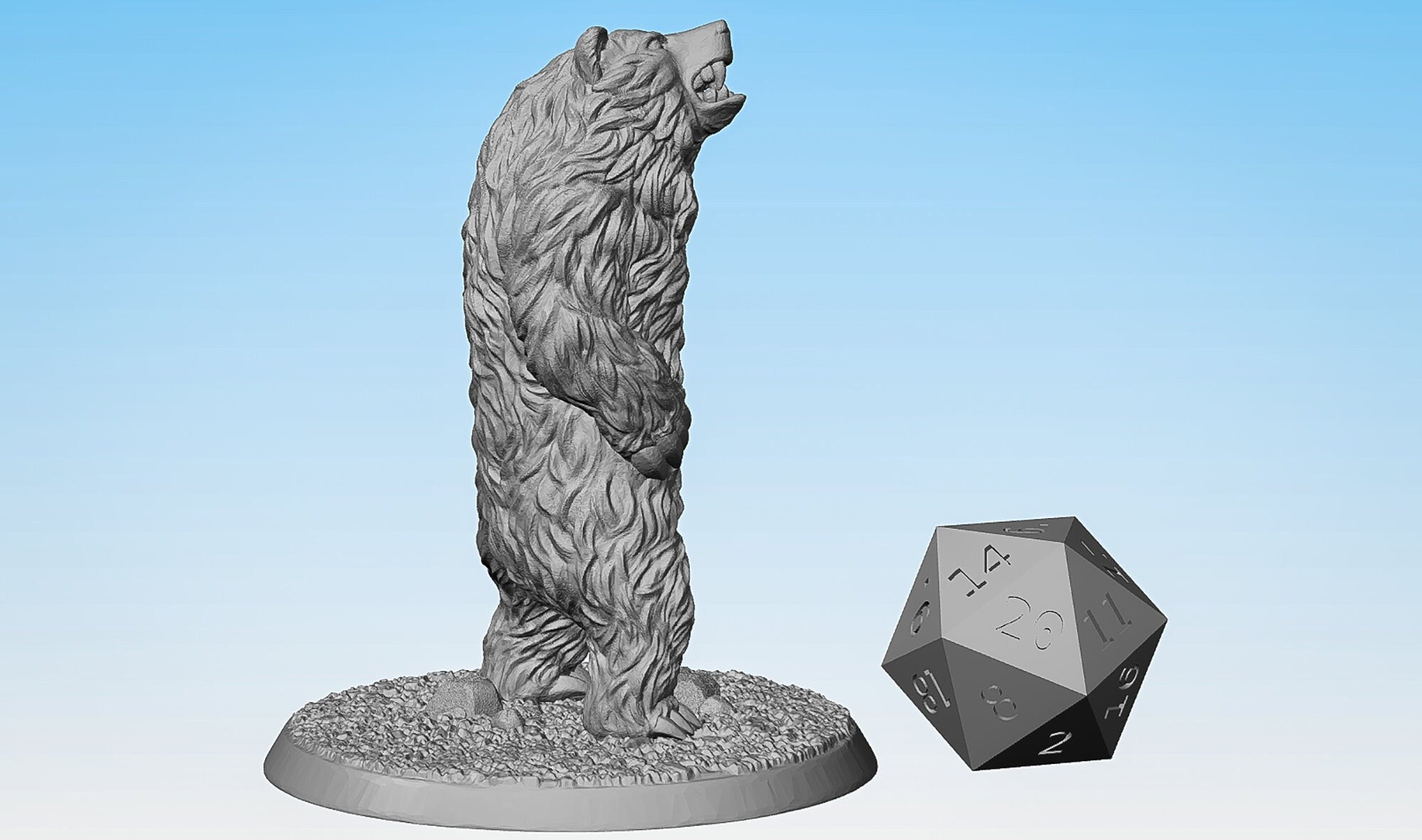 BEAR "Drohend" | Dungeons and Dragons | DnD | Pathfinder | Tabletop | RPAG | Hero Size | 28 mm-Role Playing Miniatures