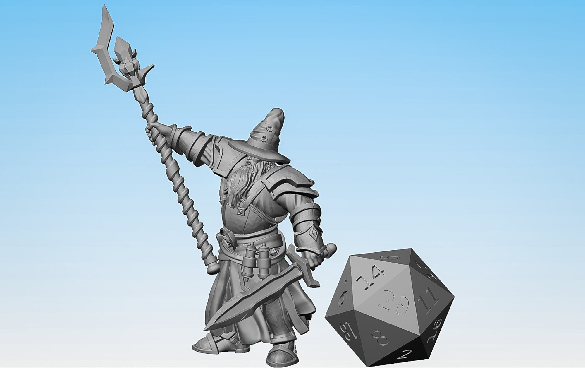 MAGE "War Wizard" | Dungeons and Dragons | | DnD | Pathfinder | Tabletop | RPG | Hero Size | 28 mm-Role Playing Miniatures