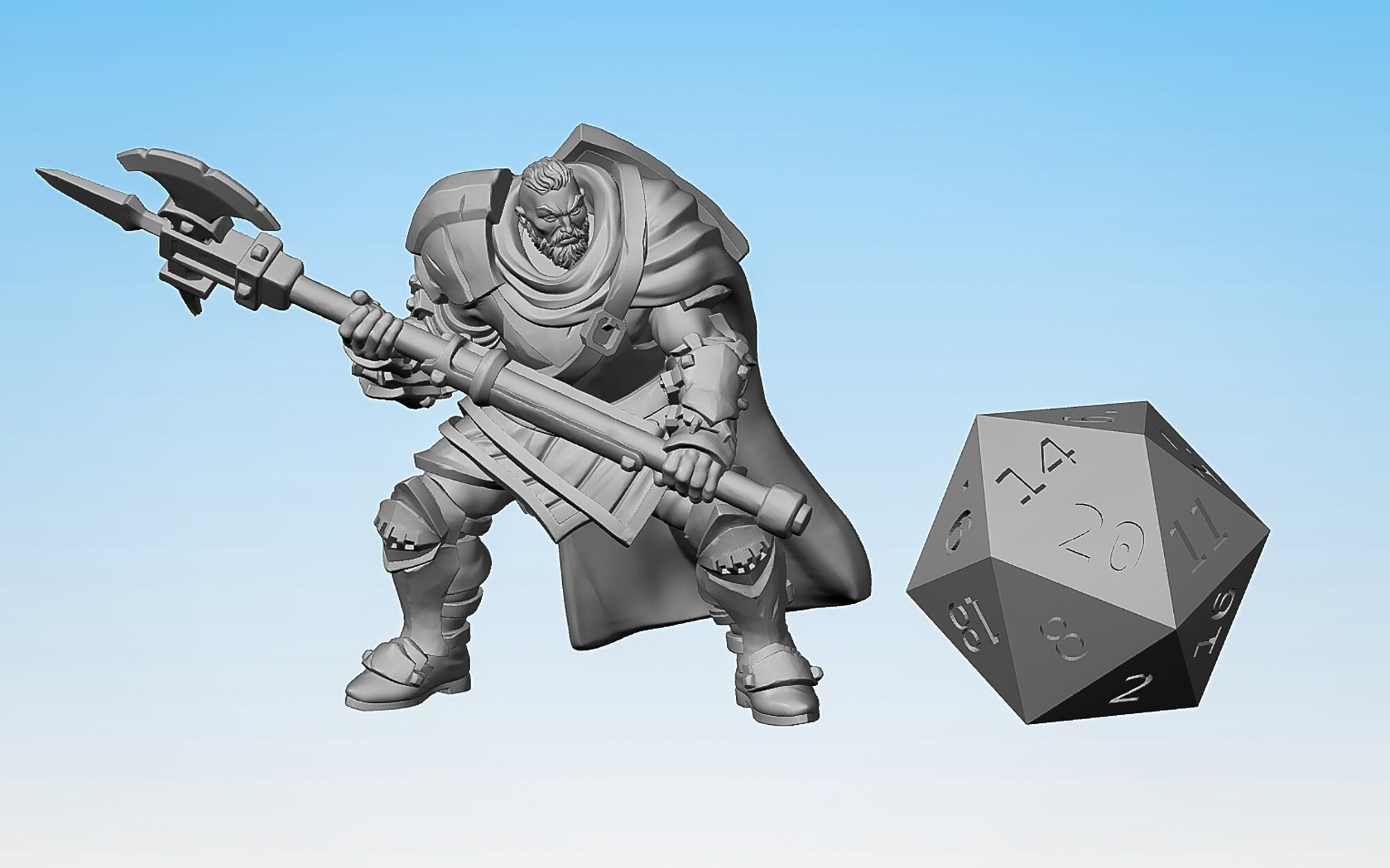 FIGHTER "Wayfarer B" | Dungeons and Dragons | | DnD | Pathfinder | Tabletop | RPG | Hero Size | 28 mm-Role Playing Miniatures