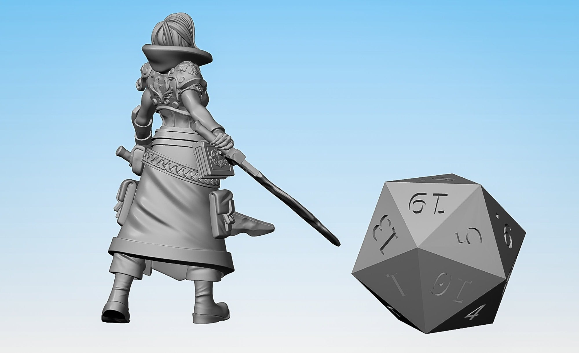 ARTIFICER "Tome Caster Head 01" (3 Versions) | Dungeons and Dragons | | DnD | Pathfinder | Tabletop | RPG | Hero Size | 28 mm-Role Playing Miniatures