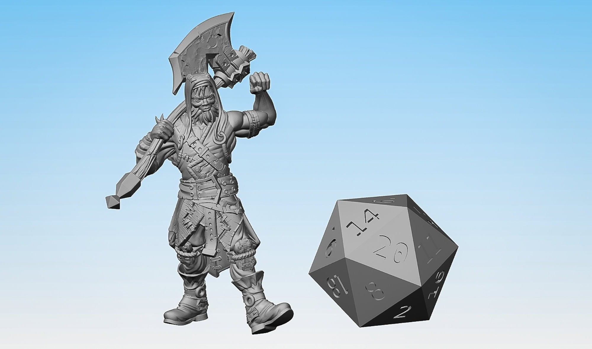 BANDIT (1A) "Greataxe" | Dungeons and Dragons | DnD | Pathfinder | Tabletop | RPG | Hero Size | 28 mm-Role Playing Miniatures