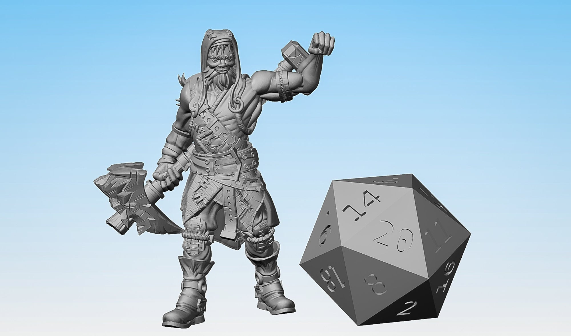 BANDIT (2B) "Hammer" | Dungeons and Dragons | DnD | Pathfinder | Tabletop | RPG | Hero Size | 28 mm-Role Playing Miniatures