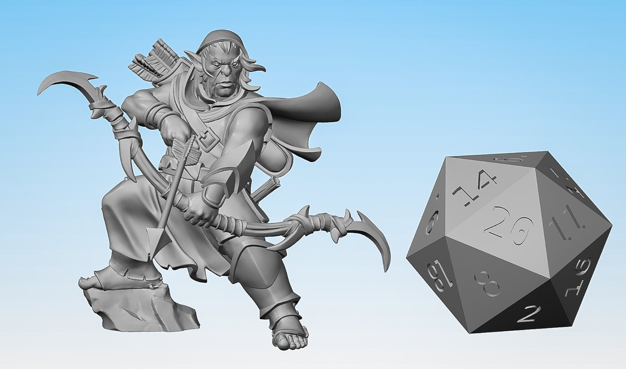 HOBGOBLIN "Ranger" | Dungeons and Dragons | DnD | Pathfinder | Tabletop | RPG | Hero Size | 28 mm-Role Playing Miniatures