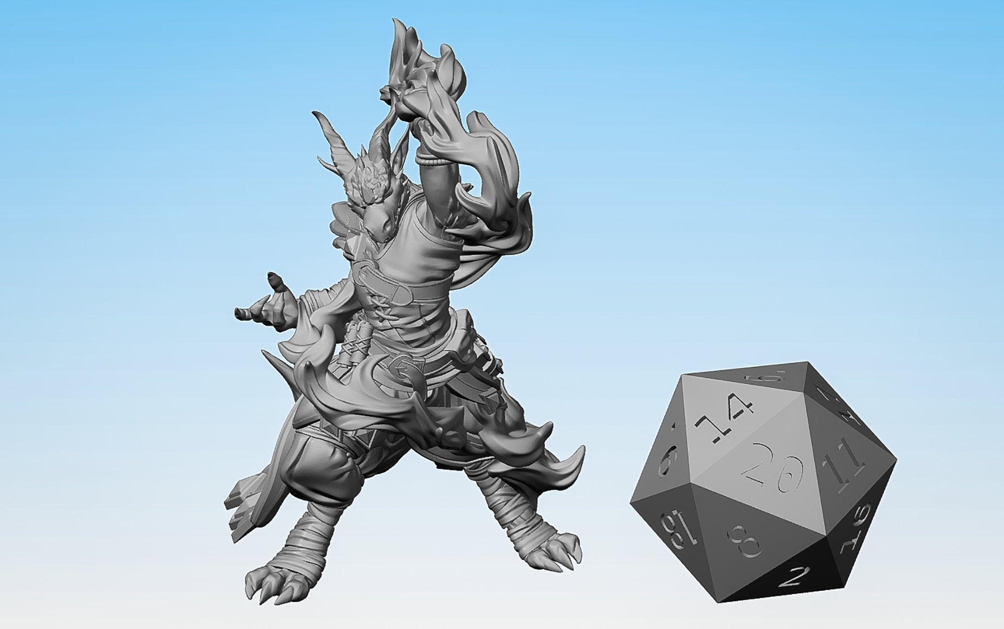 DRAGONBORN "Wild Wizard or Sorcerer" | Dungeons and Dragons | DnD | Pathfinder | Tabletop | RPG | Hero Size | 28 mm-Role Playing Miniatures