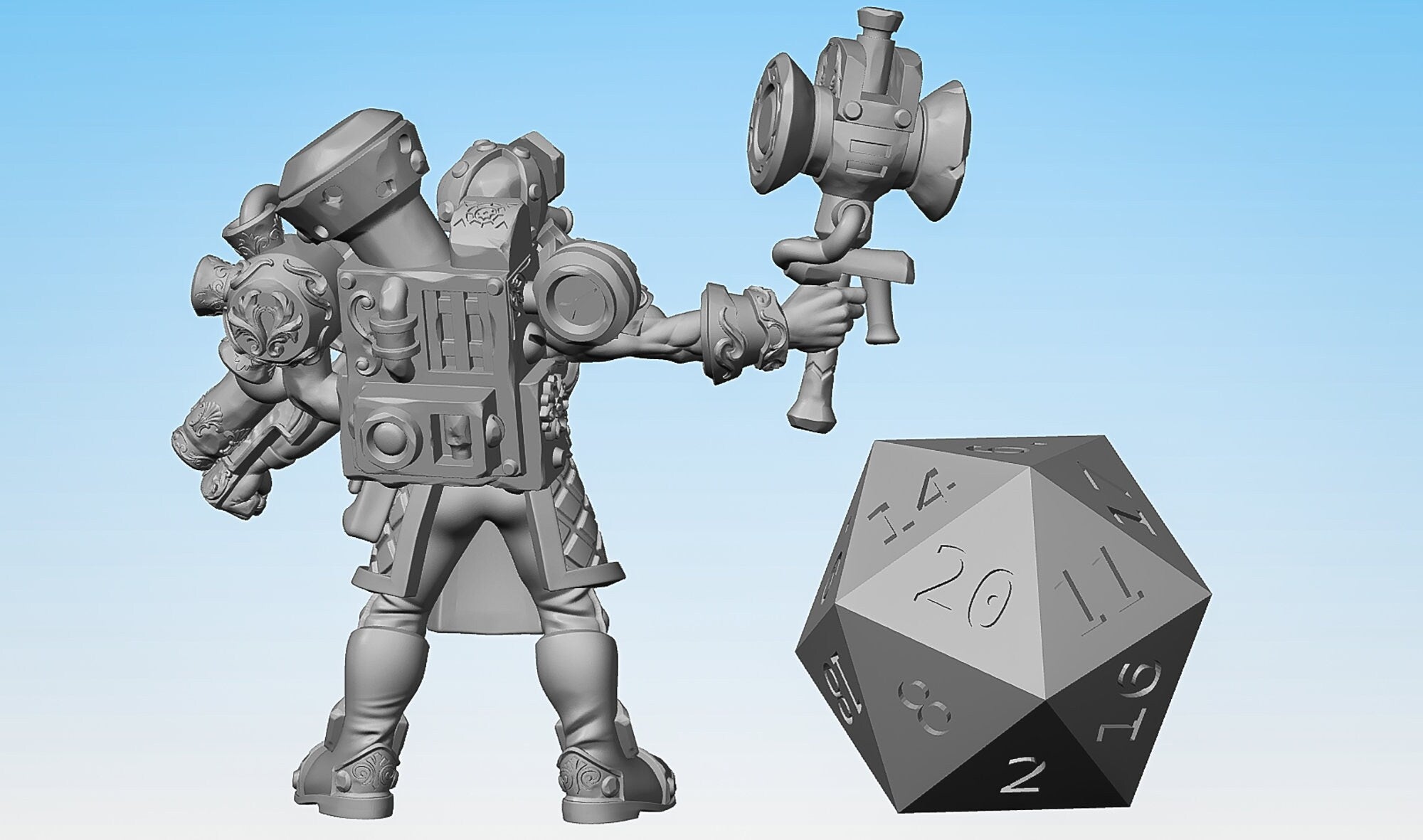 ARTIFICER "The Mechanic" | Dungeons and Dragons | | DnD | Pathfinder | Tabletop | RPG | Hero Size | 28 mm-Role Playing Miniatures