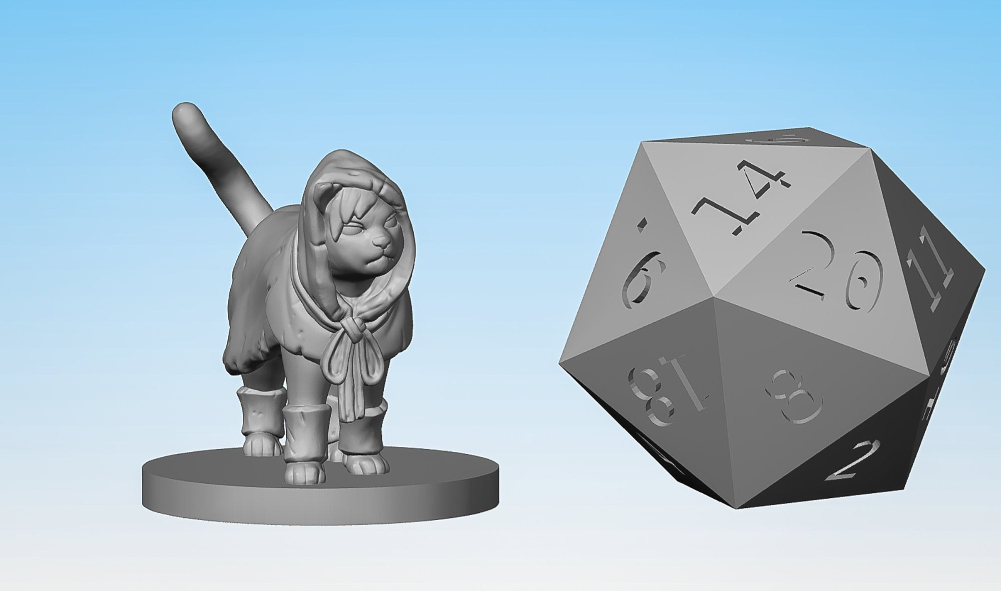 CAT FAMILIAR "Rogue" | Dungeons and Dragons | DnD | Pathfinder | Tabletop | RPAG | Hero Size | 28 mm-Role Playing Miniatures