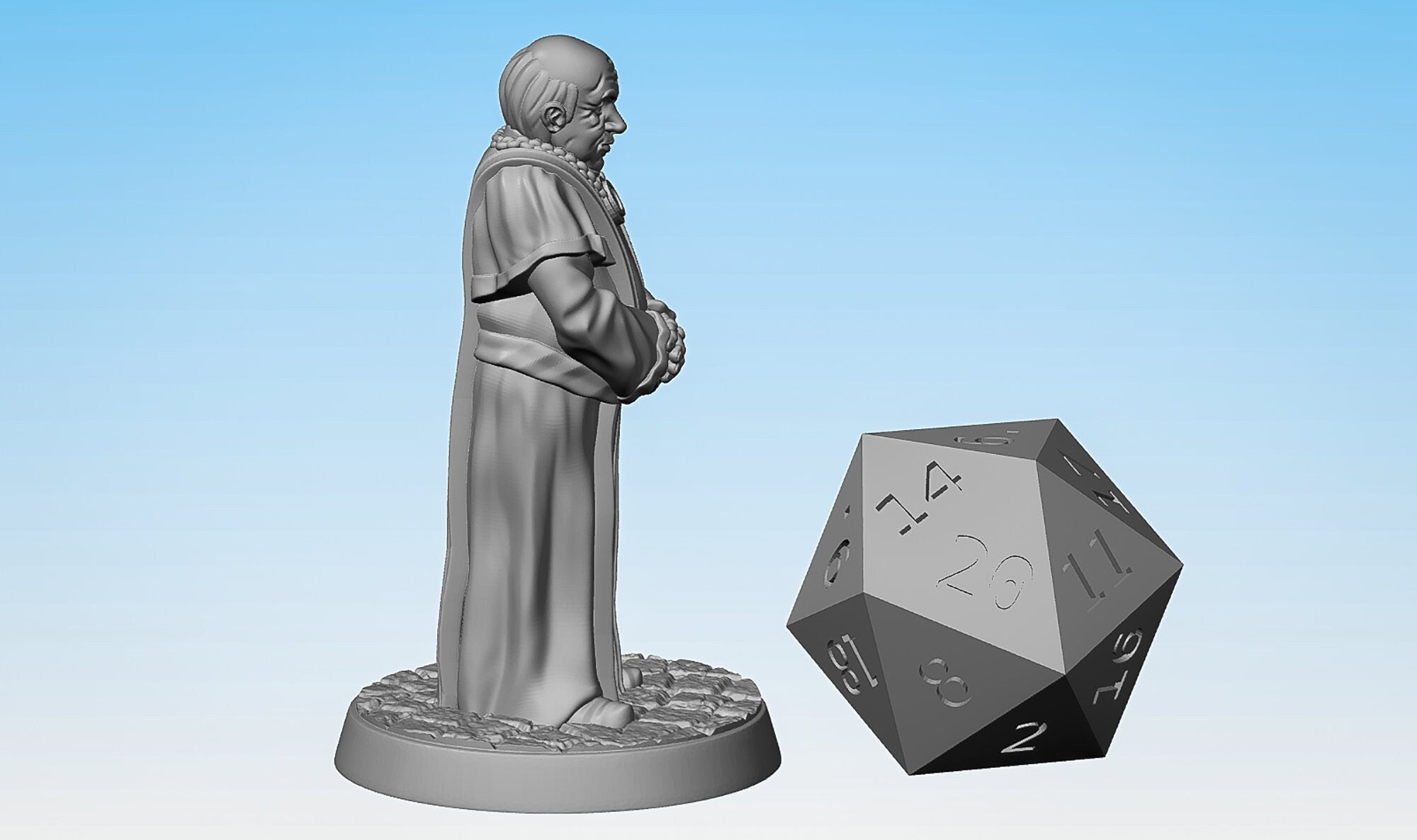 VILLAGE PRIEST | Townsfolk Npc | Dungeons and Dragons | DnD | Pathfinder | Tabletop | RPG | Hero Size | 28 mm-Role Playing Miniatures