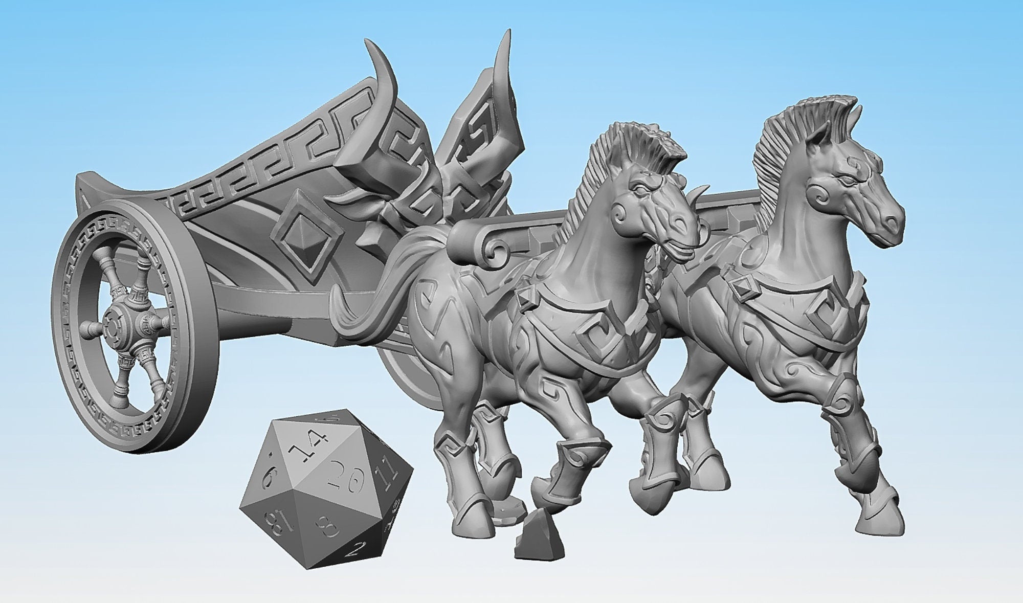 MINOTAUR CHARIOT (Minoc Chariot A) | Dungeons and Dragons | DnD | Pathfinder | Tabletop | RPG | Hero Size | 28 mm-Role Playing Miniatures