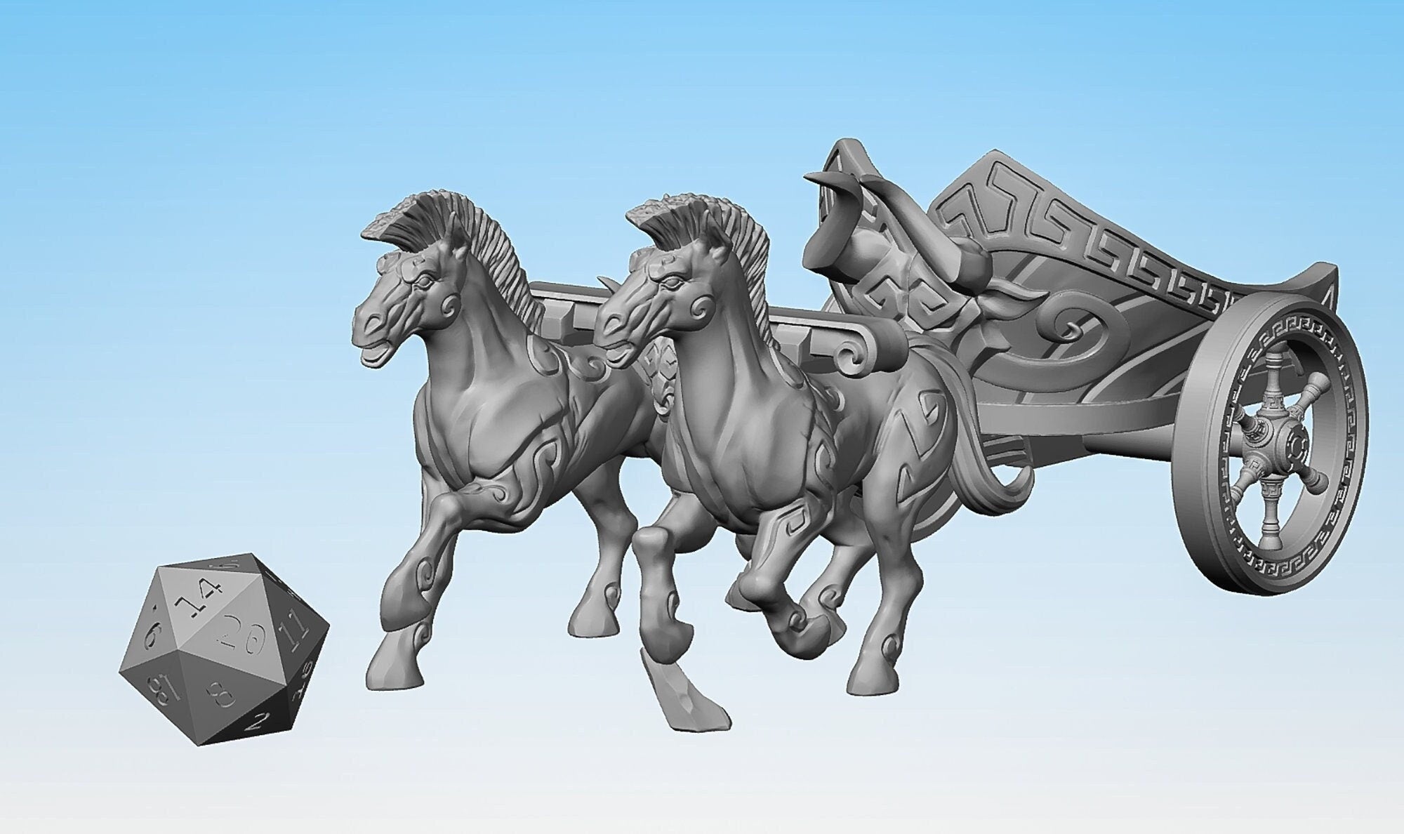 MINOTAUR CHARIOT (Minoc Chariot B) | Dungeons and Dragons | DnD | Pathfinder | Tabletop | RPG | Hero Size | 28 mm-Role Playing Miniatures