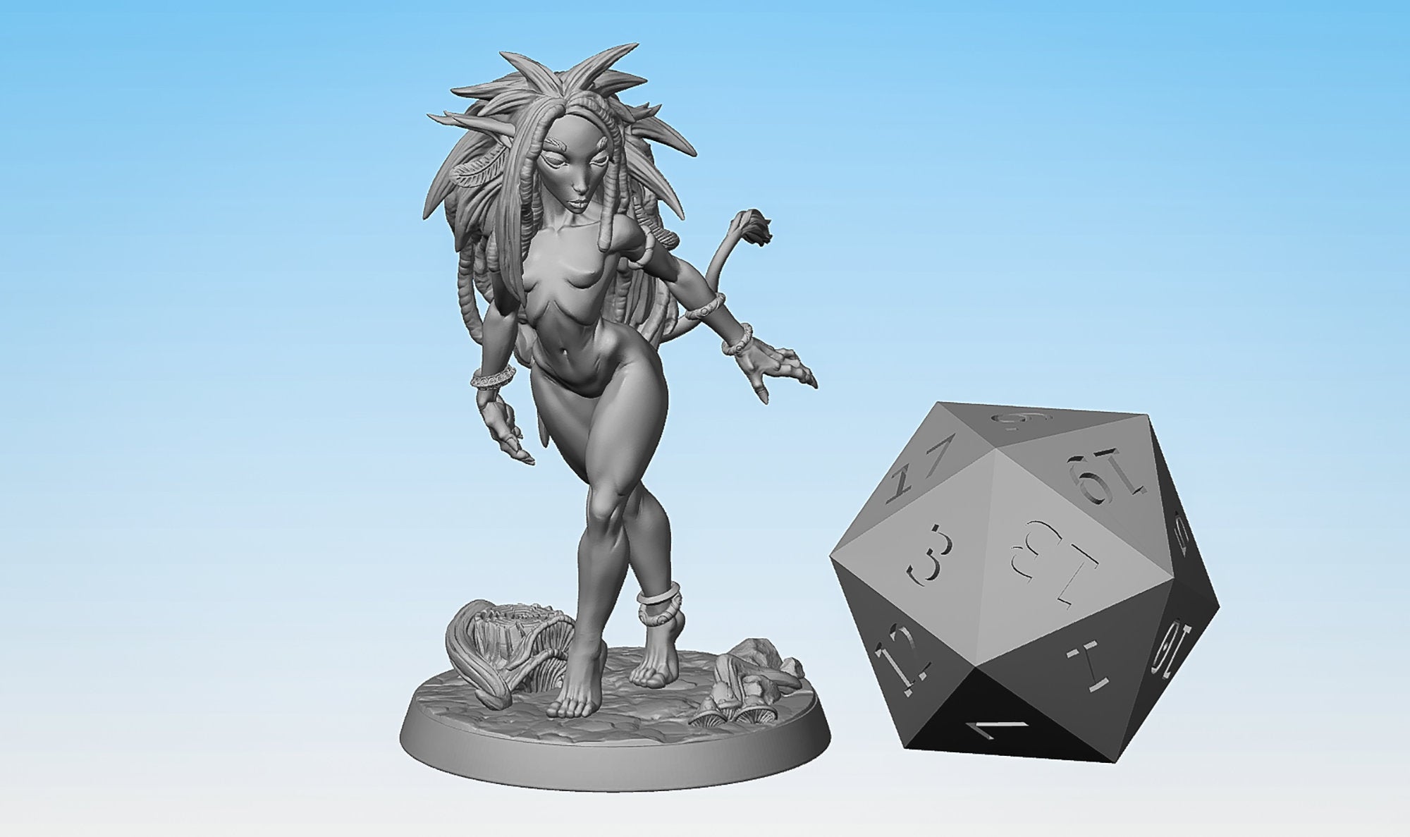 SEXY PINUP "Troll Maiden" Gwendrel-Role Playing Miniatures