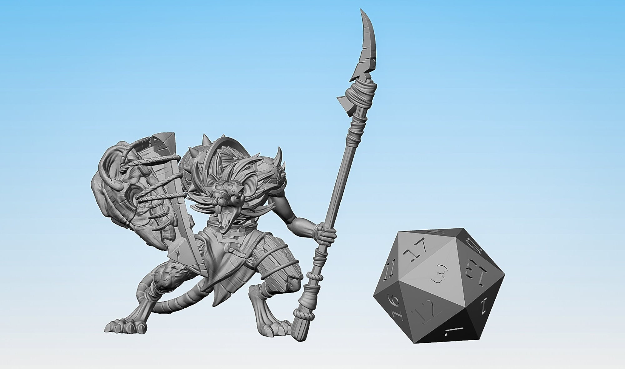 SKAVEN "Ravager Guard A" | Dungeons and Dragons | DnD | Pathfinder | Tabletop | RPG | Hero Size | 28 mm-Role Playing Miniatures