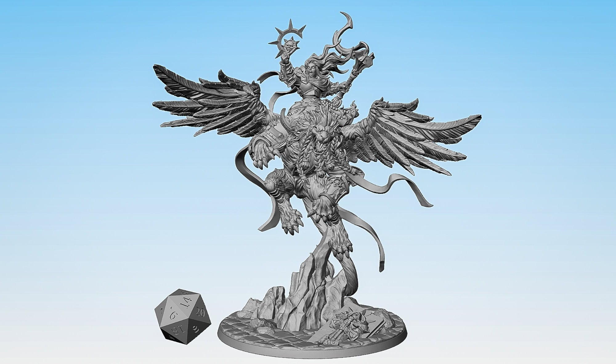 BOSS "Proudmane" Winged Lion-Role Playing Miniatures