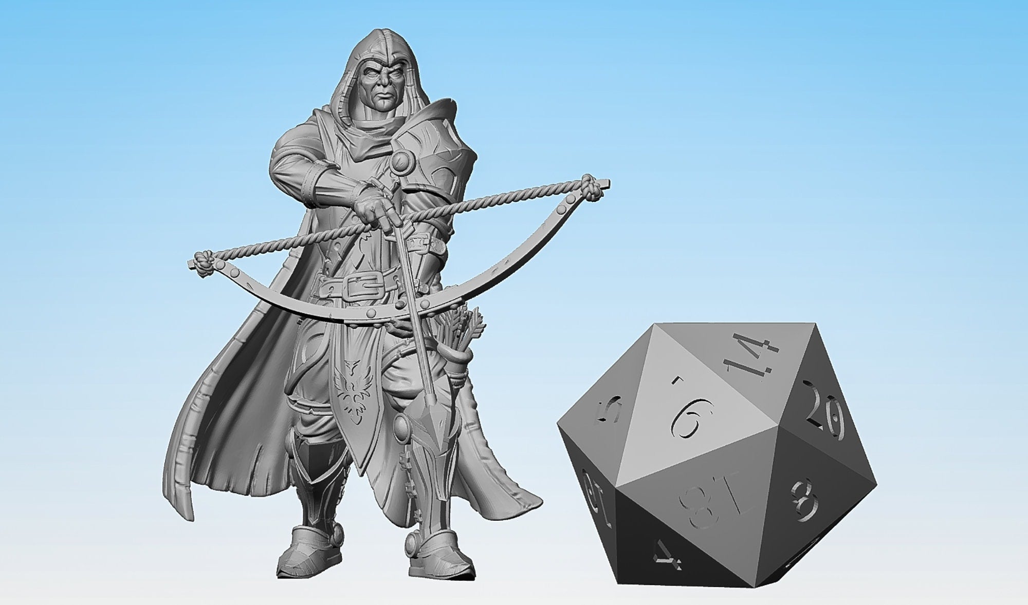 DUNGEON GUARD "Ranged Blue Cape Guard B"-Role Playing Miniatures
