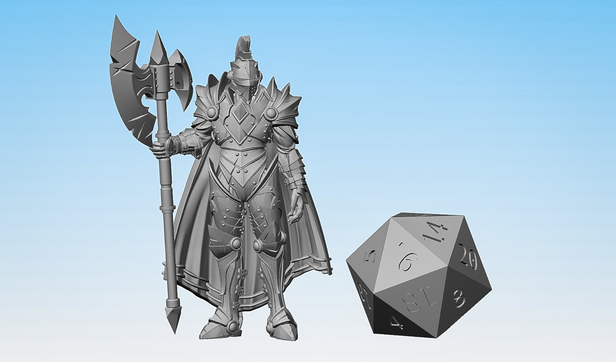 DUNGEON RITTER "Midnight A" | Dungeons and Dragons | DnD | Pathfinder | Tabletop | RPG | Hero Size | 28 mm-Role Playing Miniatures