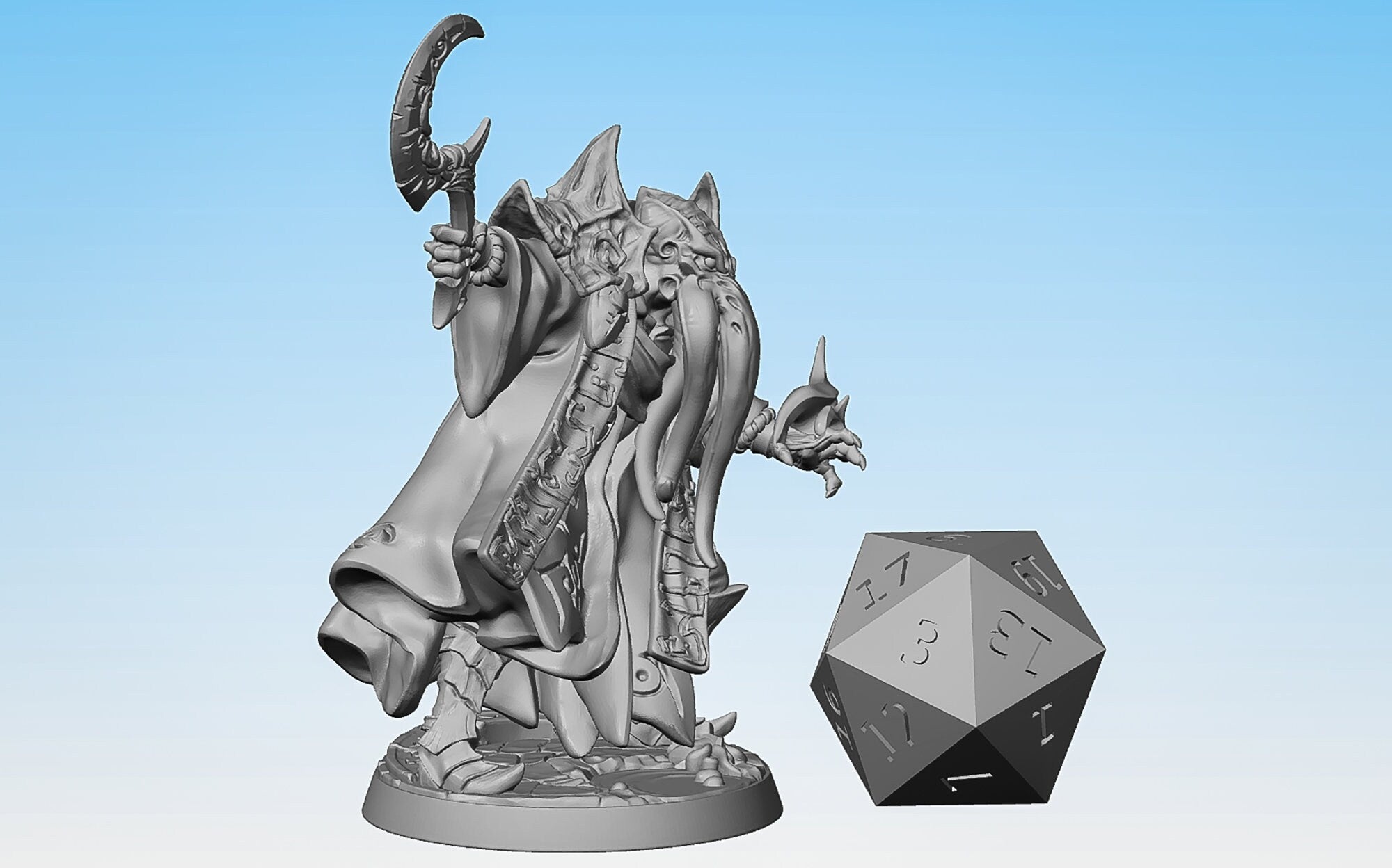 MINDFLAYER Illithid "House Mora Slathaai F" | Dungeons and Dragons | DnD | Pathfinder | Tabletop | RPG | Hero Size | 28 mm-Role Playing Miniatures
