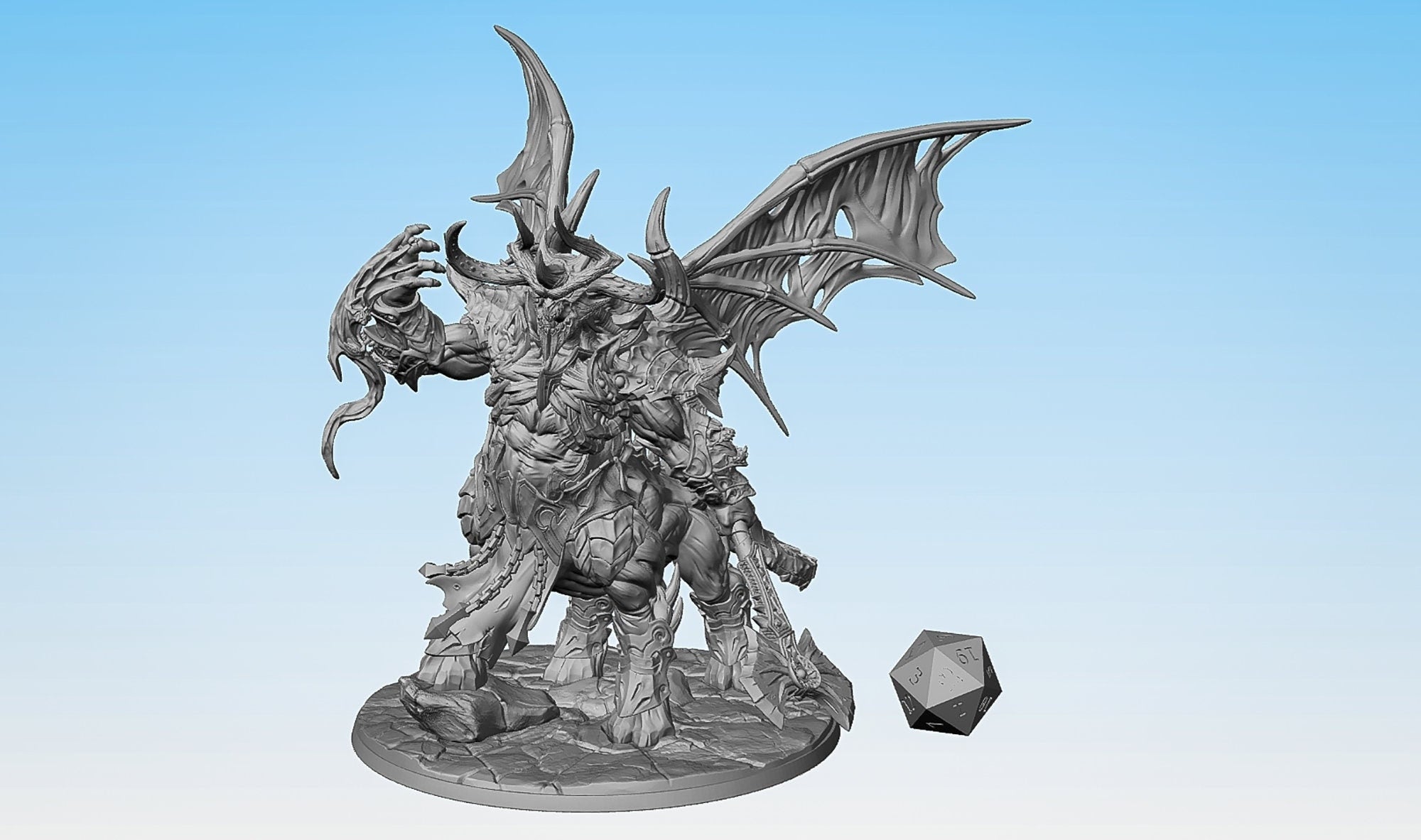 BOSS FIEND "Astaroth the Soulforged" | Dungeons and Dragons | DnD | Pathfinder | Tabletop | RPG | Hero Size | 28 mm-Role Playing Miniatures