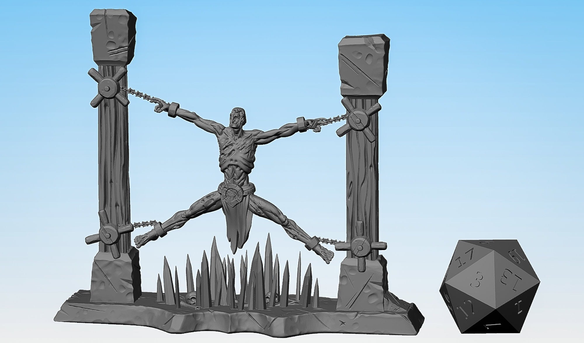UNDEAD "Torture Rack" | Props | Dungeons and Dragons | DnD | Pathfinder | Tabletop | RPG | Hero Size | 28 mm-Role Playing Miniatures