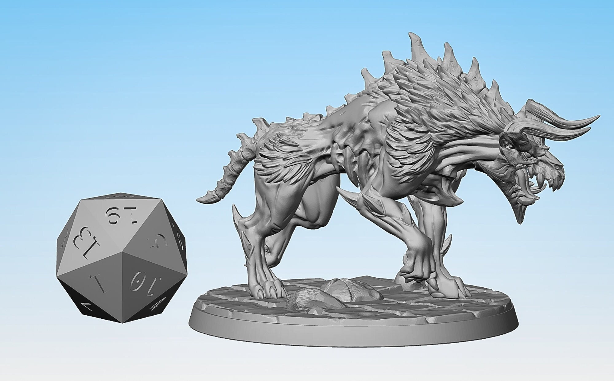 BAALS DEMONHOUND "C" | Dungeons and Dragons | DnD | Pathfinder | Tabletop | RPAG | Hero Size | 28 mm-Role Playing Miniatures