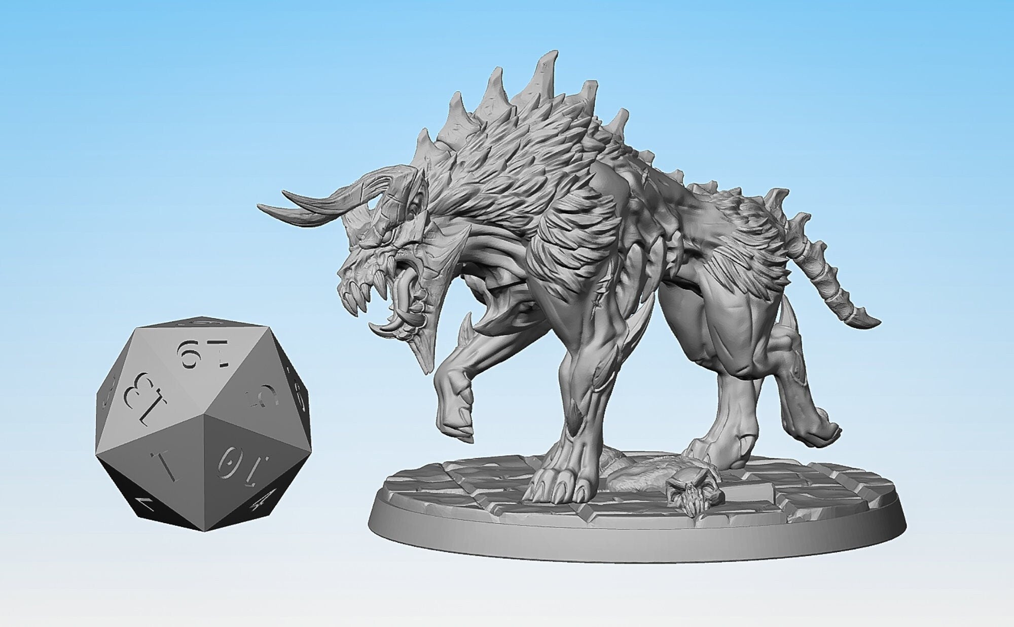 BAALS DEMONHOUND "C" | Dungeons and Dragons | DnD | Pathfinder | Tabletop | RPAG | Hero Size | 28 mm-Role Playing Miniatures