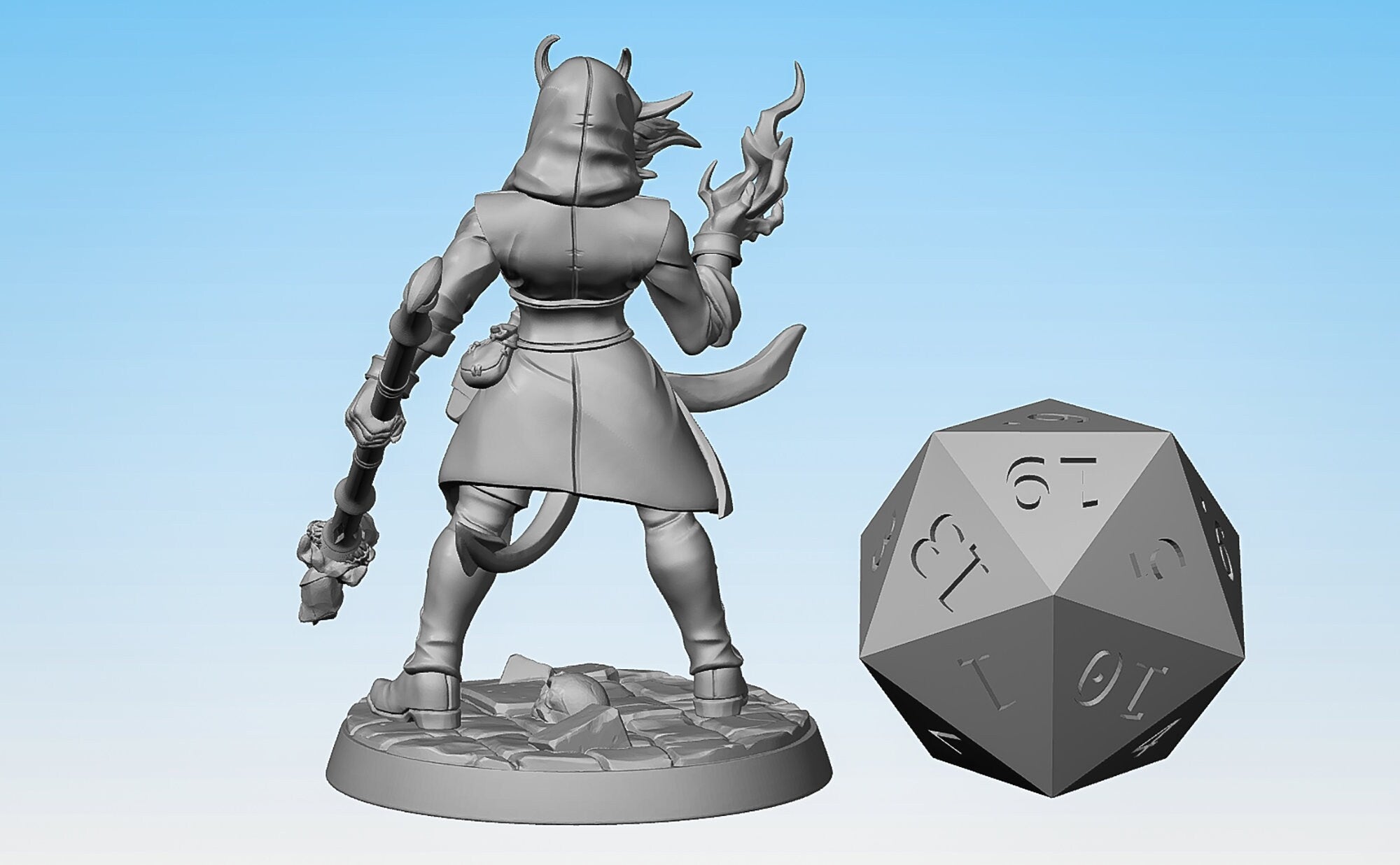 TIEFLING (f) Warlock "Mezzalfiend Trickster E" | Dungeons and Dragons | DnD | Pathfinder | Tabletop | RPG | Hero Size | 28 mm-Role Playing Miniatures