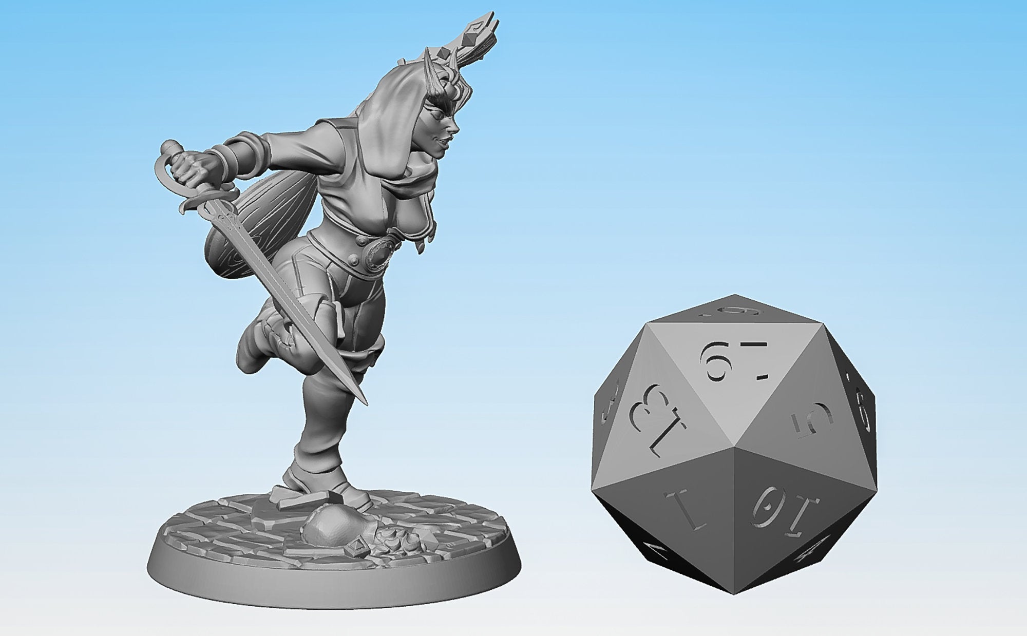 TIEFLING (f) Bard "Mezzalfiend Trickster D" | Dungeons and Dragons | DnD | Pathfinder | Tabletop | RPG | Hero Size | 28 mm-Role Playing Miniatures