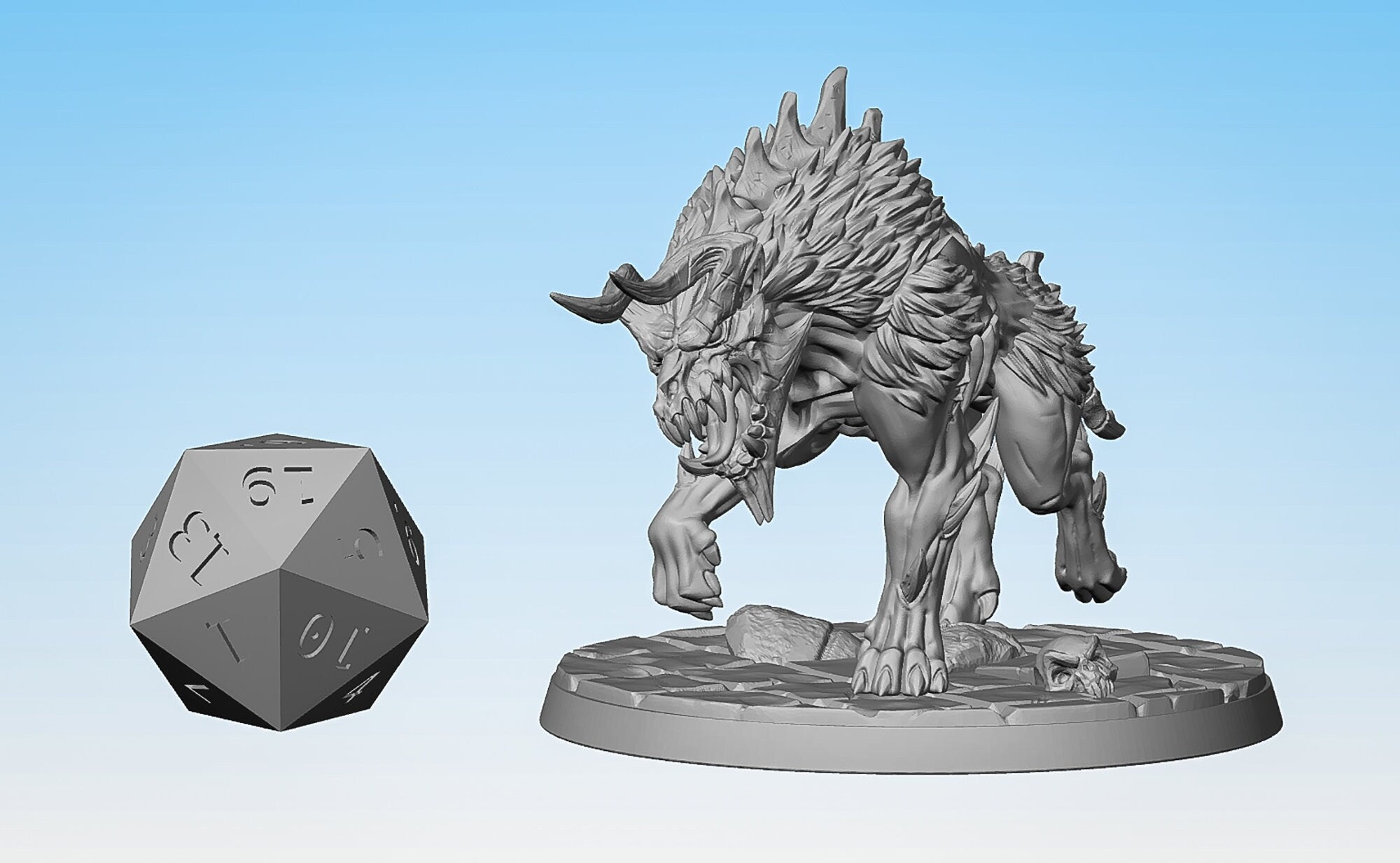 BAALS DEMONHOUND "C" | Dungeons and Dragons | DnD | Pathfinder | Tabletop | RPAG | Hero Size | 28 mm-Role Playing Miniatures