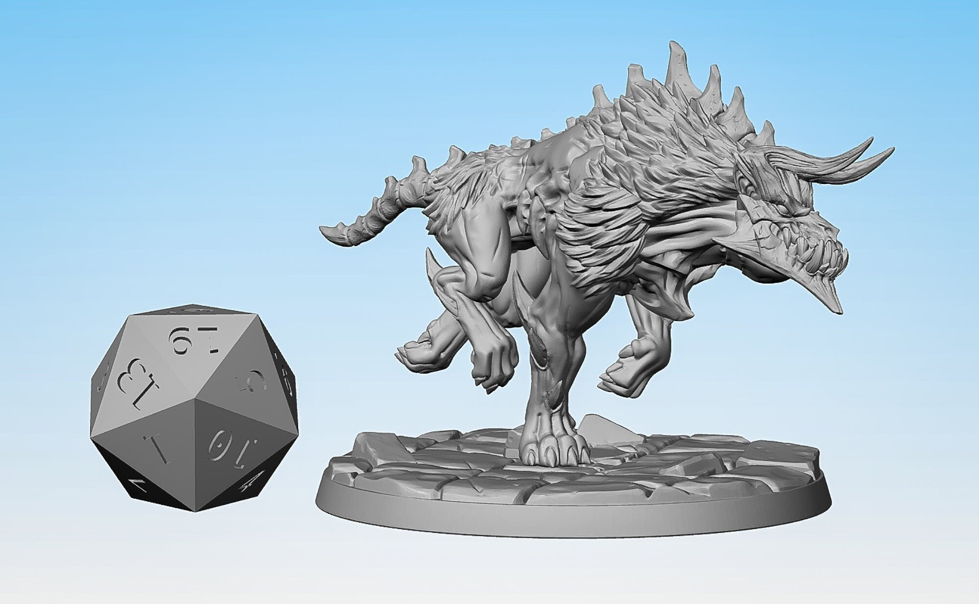 BAALS DEMONHOUND "D" | Dungeons and Dragons | DnD | Pathfinder | Tabletop | RPAG | Hero Size | 28 mm-Role Playing Miniatures