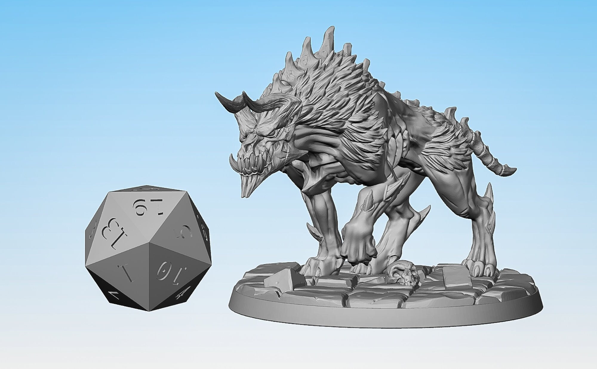 BAALS DEMONHOUND "B" | Dungeons and Dragons | DnD | Pathfinder | Tabletop | RPAG | Hero Size | 28 mm-Role Playing Miniatures