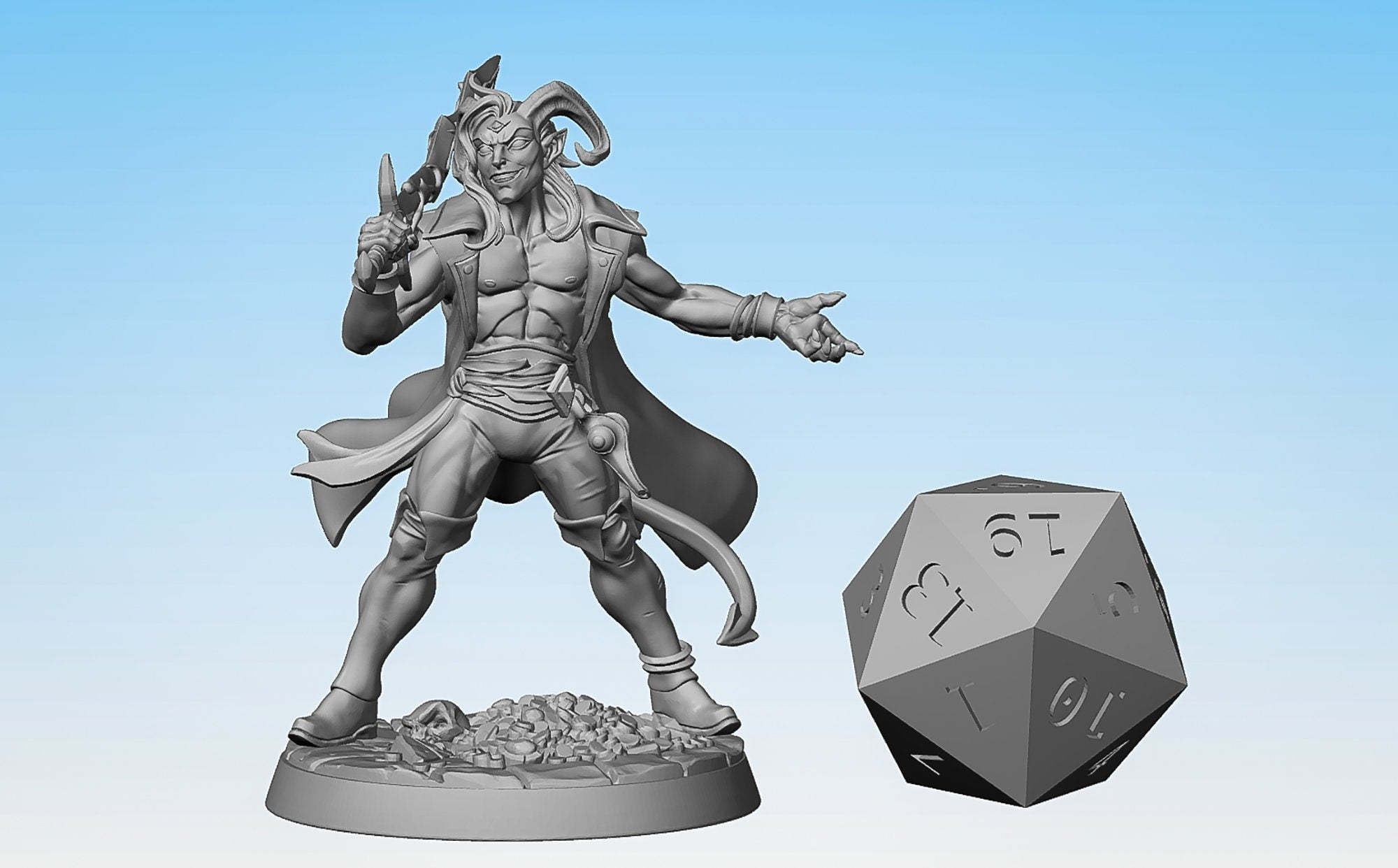DEMONLORD "Baal" (TIEFLING)-Role Playing Miniatures