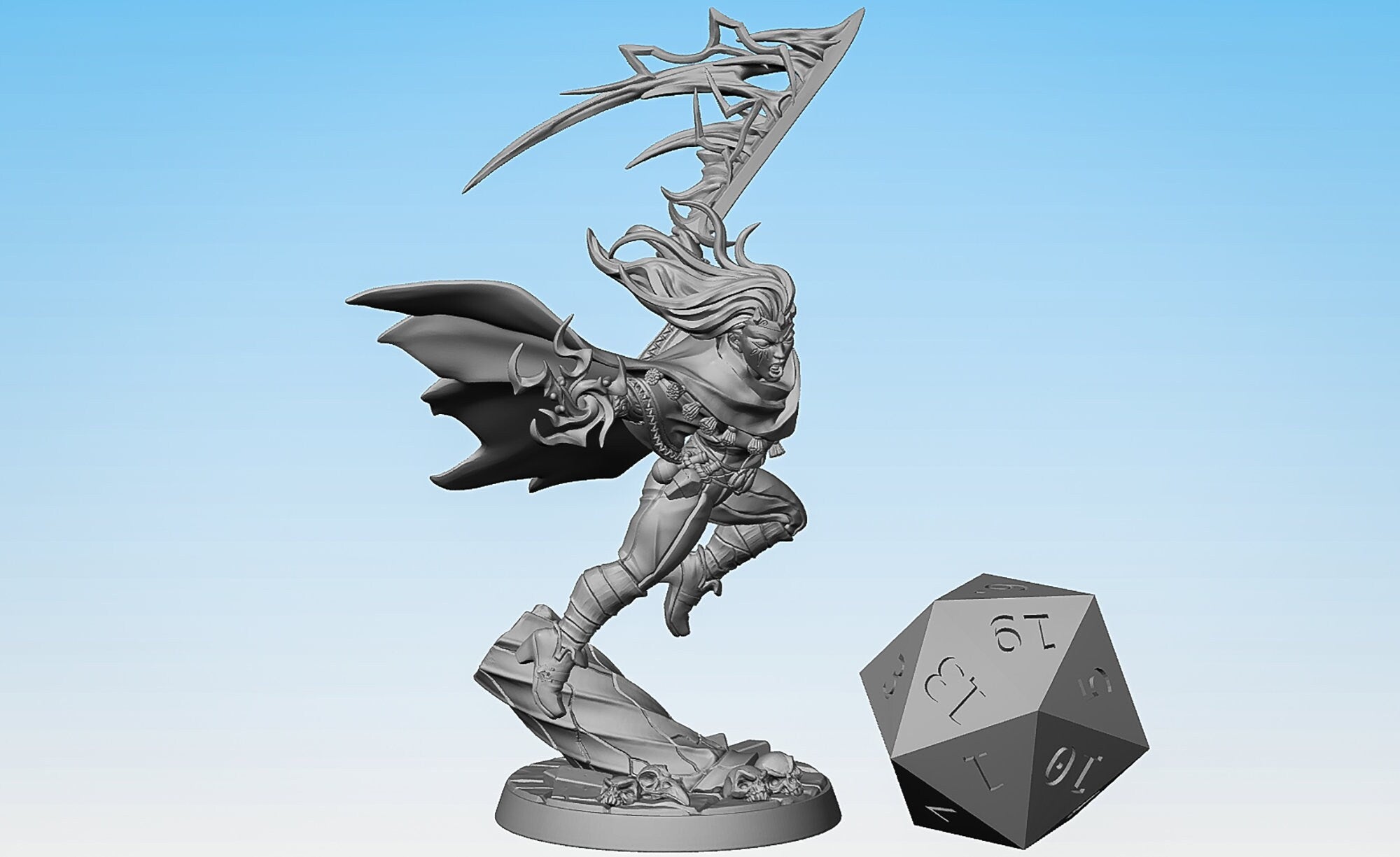 MAGE WARLOCK (f) "Odessa Witchsword - 2 Versions" | Dungeons and Dragons | DnD | Pathfinder | Tabletop | RPG | Hero Size | Warhammer-Role Playing Miniatures