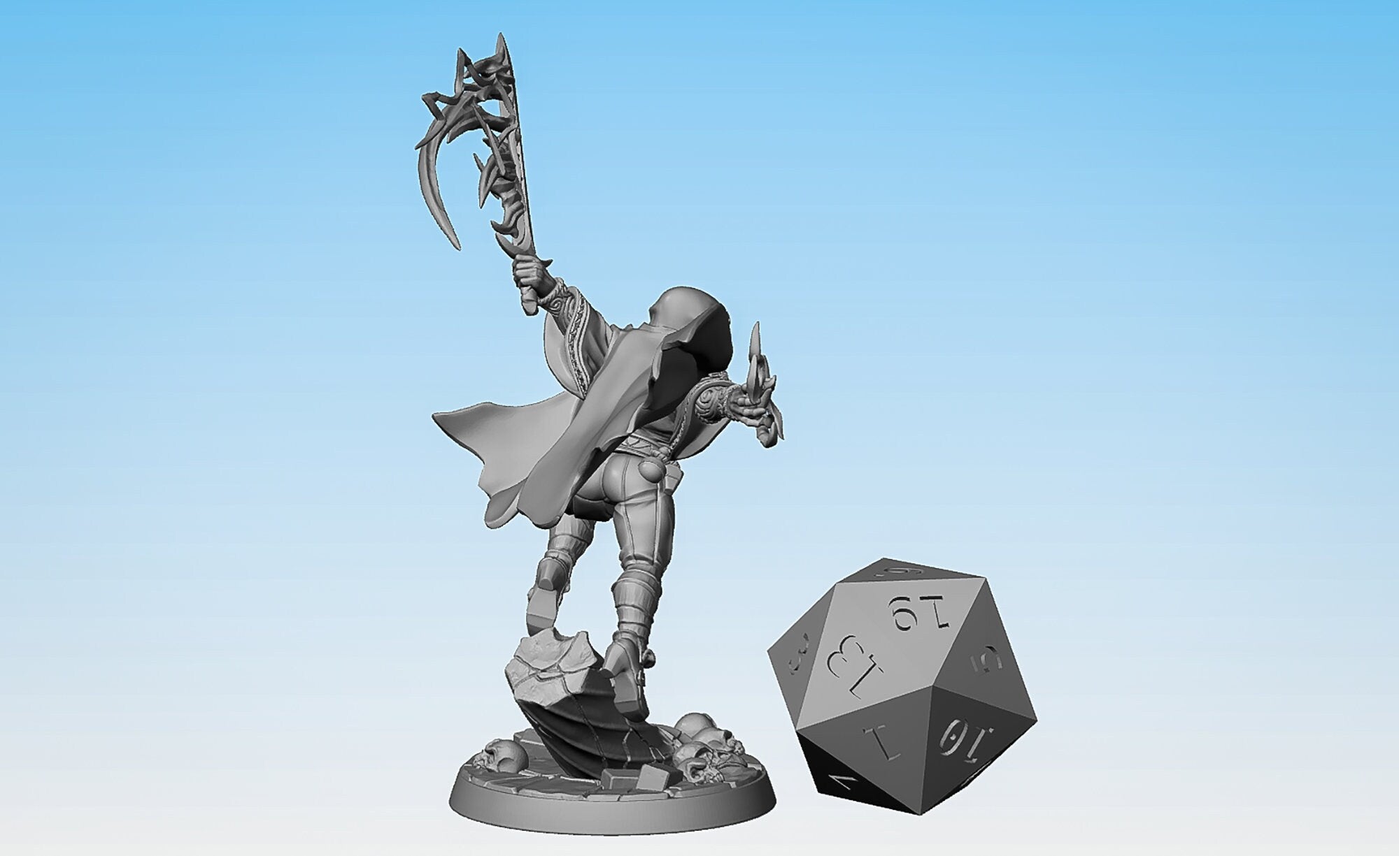 MAGE WARLOCK (f) "Odessa Witchsword - 2 Versions" | Dungeons and Dragons | DnD | Pathfinder | Tabletop | RPG | Hero Size | Warhammer-Role Playing Miniatures