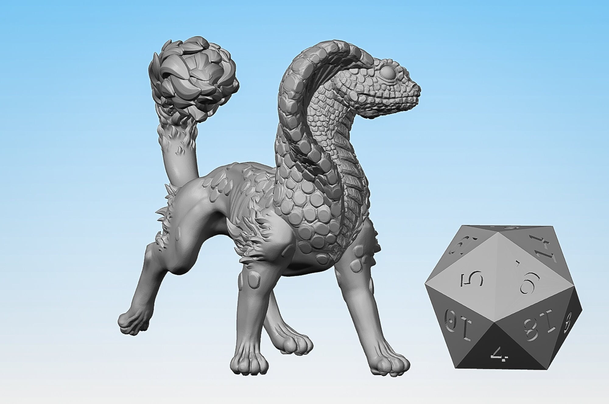 SNAKE CAT | Dungeons and Dragons | DnD | Pathfinder | Tabletop | RPG-Role Playing Miniatures