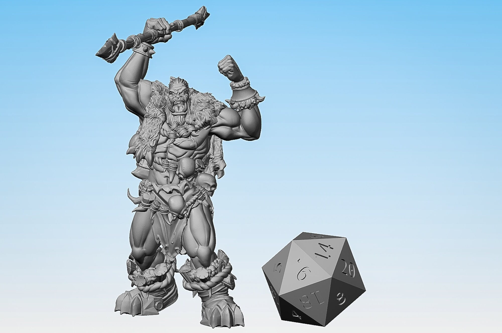 WASTELAND ORC "Gul, Orc Ranger Spear" | Dungeons and Dragons | DnD | Pathfinder | Tabletop | RPG | Hero Size | 28 mm-Role Playing Miniatures