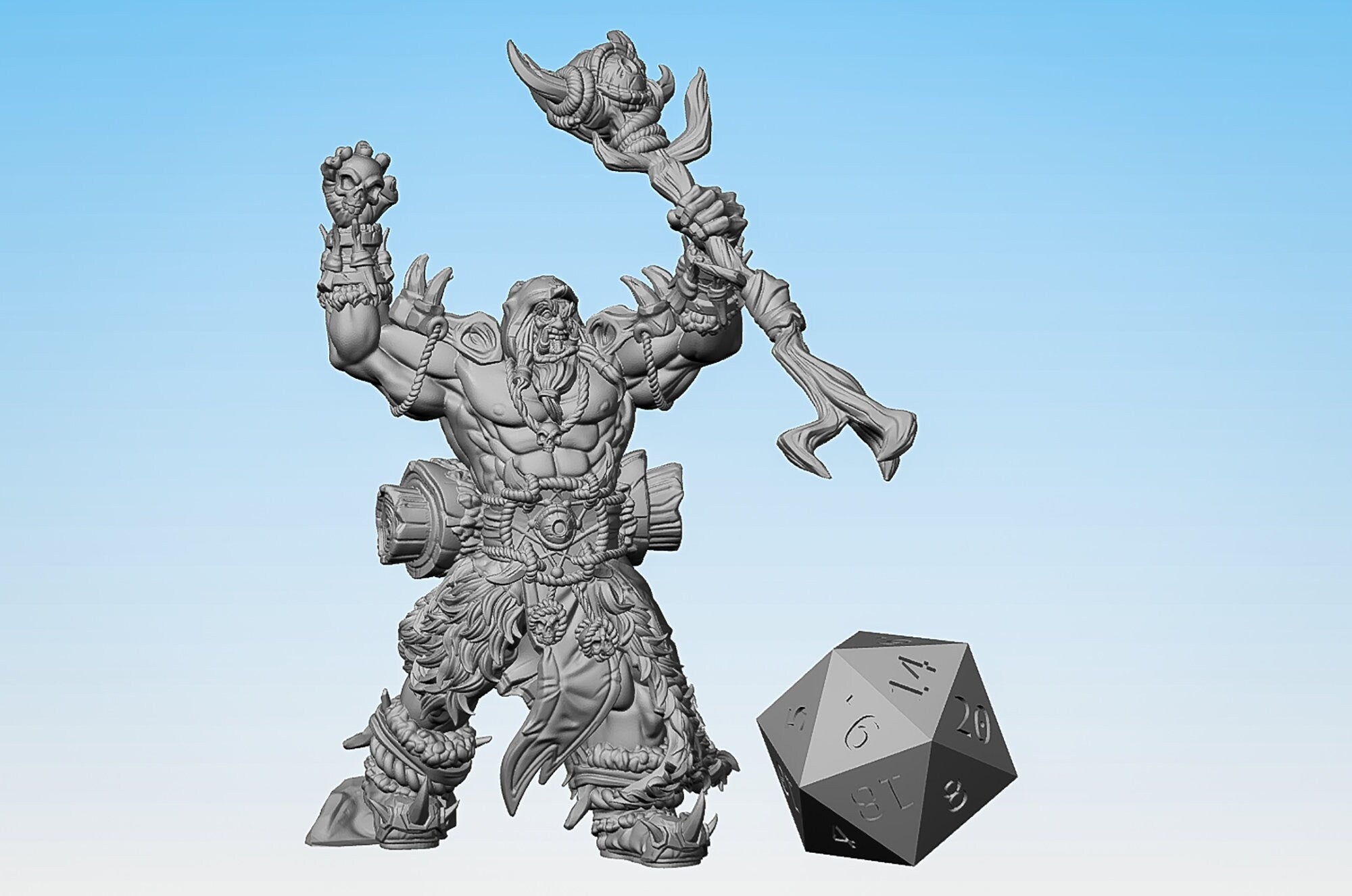 ORC WARLOCK "Sulgha, Sorcerer Orc B" | Dungeons and Dragons | DnD | Pathfinder | Tabletop | RPG | Hero Size | 28 mm-Role Playing Miniatures