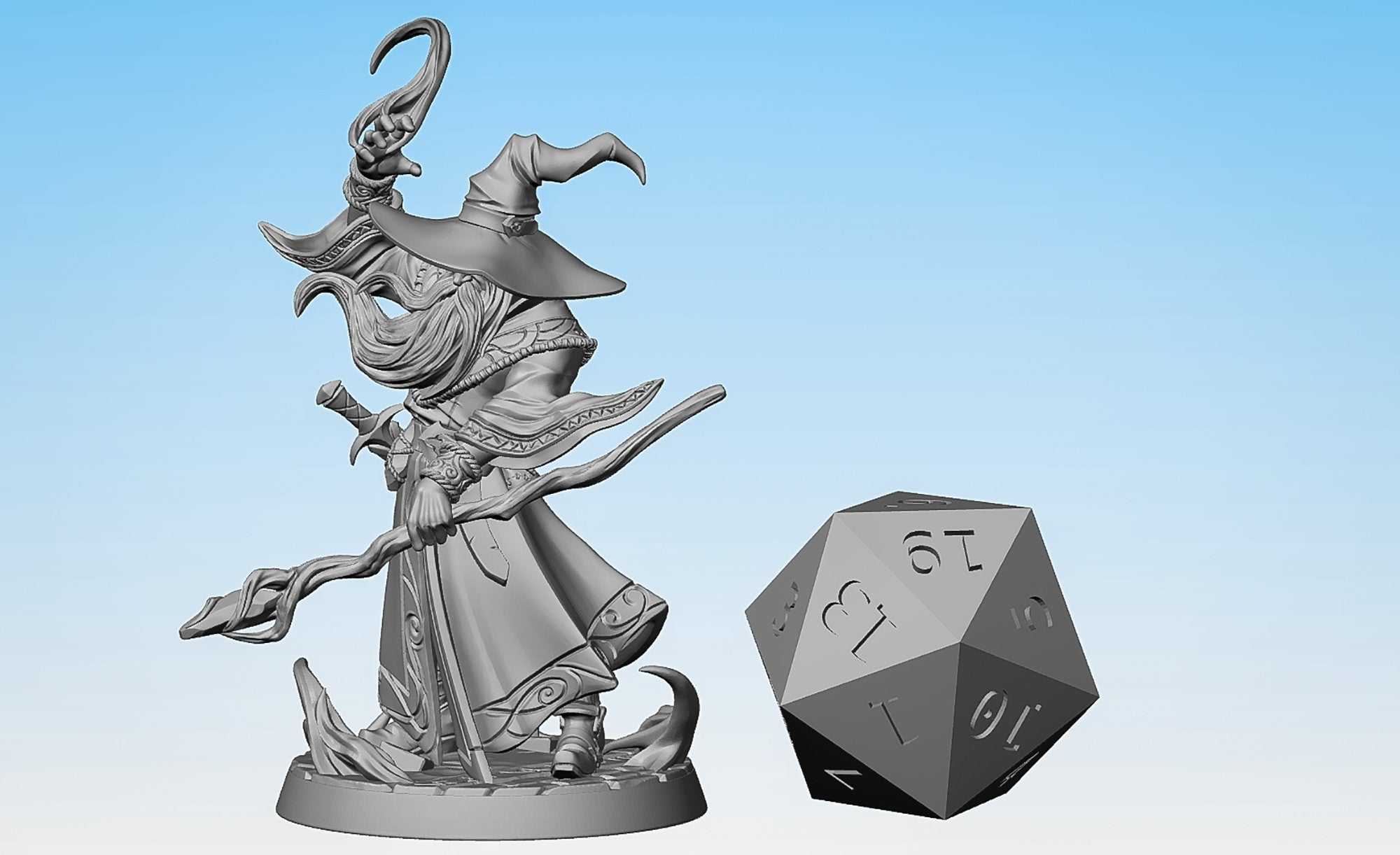 MAGE WIZARD "Cornelius Greathat - 2 Versions"-Role Playing Miniatures