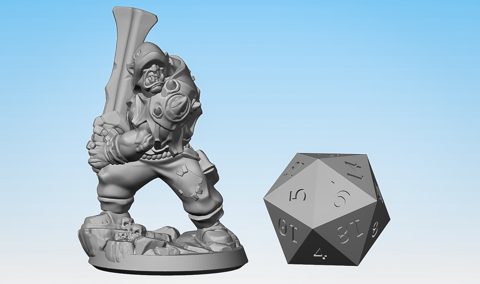 ORC Ranger "Warboy Ork 01" | Dungeons and Dragons | DnD | Pathfinder | Tabletop | RPG | Hero Size | 28-32 mm-Role Playing Miniatures