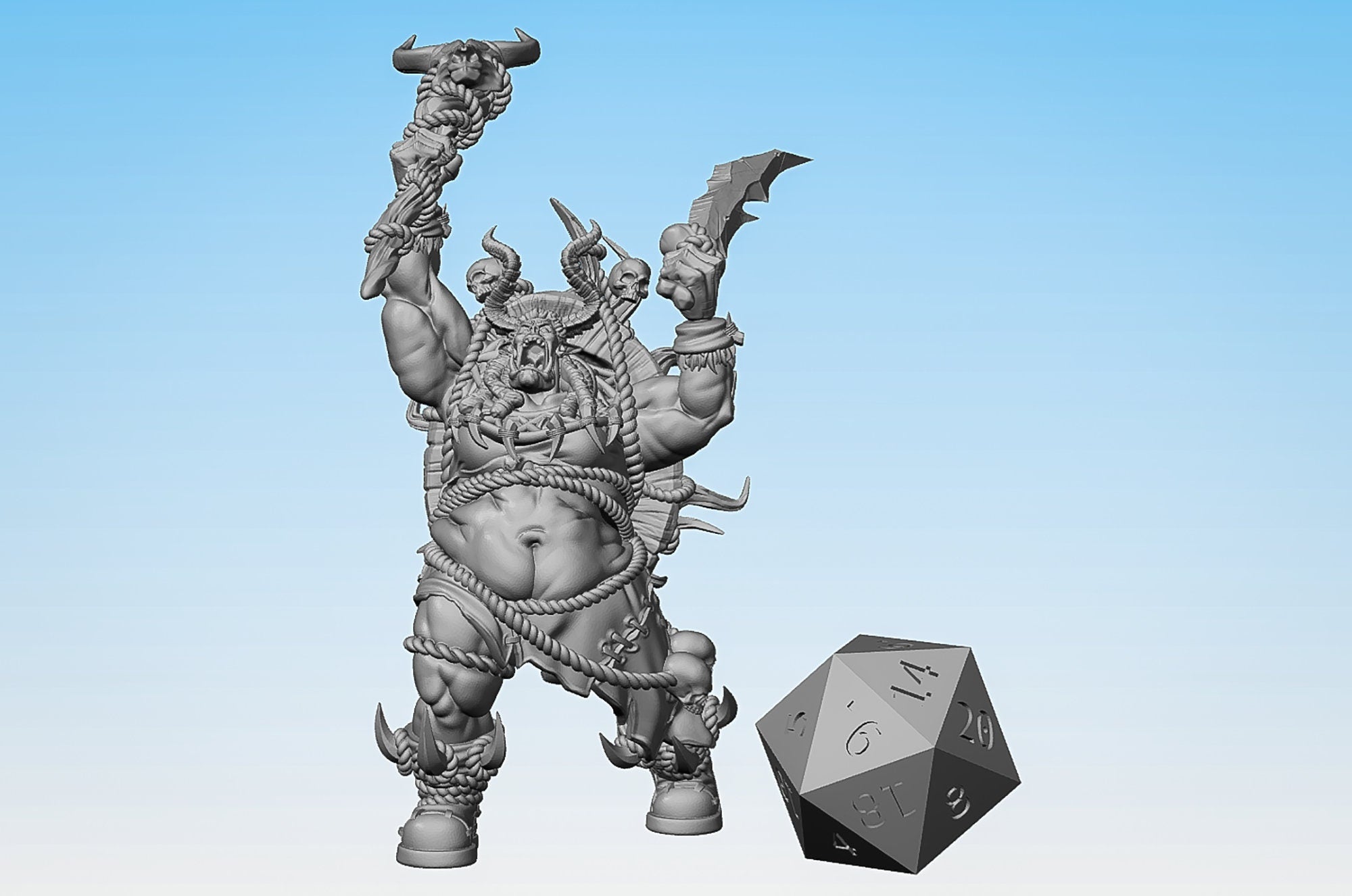 ORC SHAMAN "Shamanic Orc B" | Dungeons and Dragons | DnD | Pathfinder | Tabletop | RPG | Hero Size | 28 mm-Role Playing Miniatures