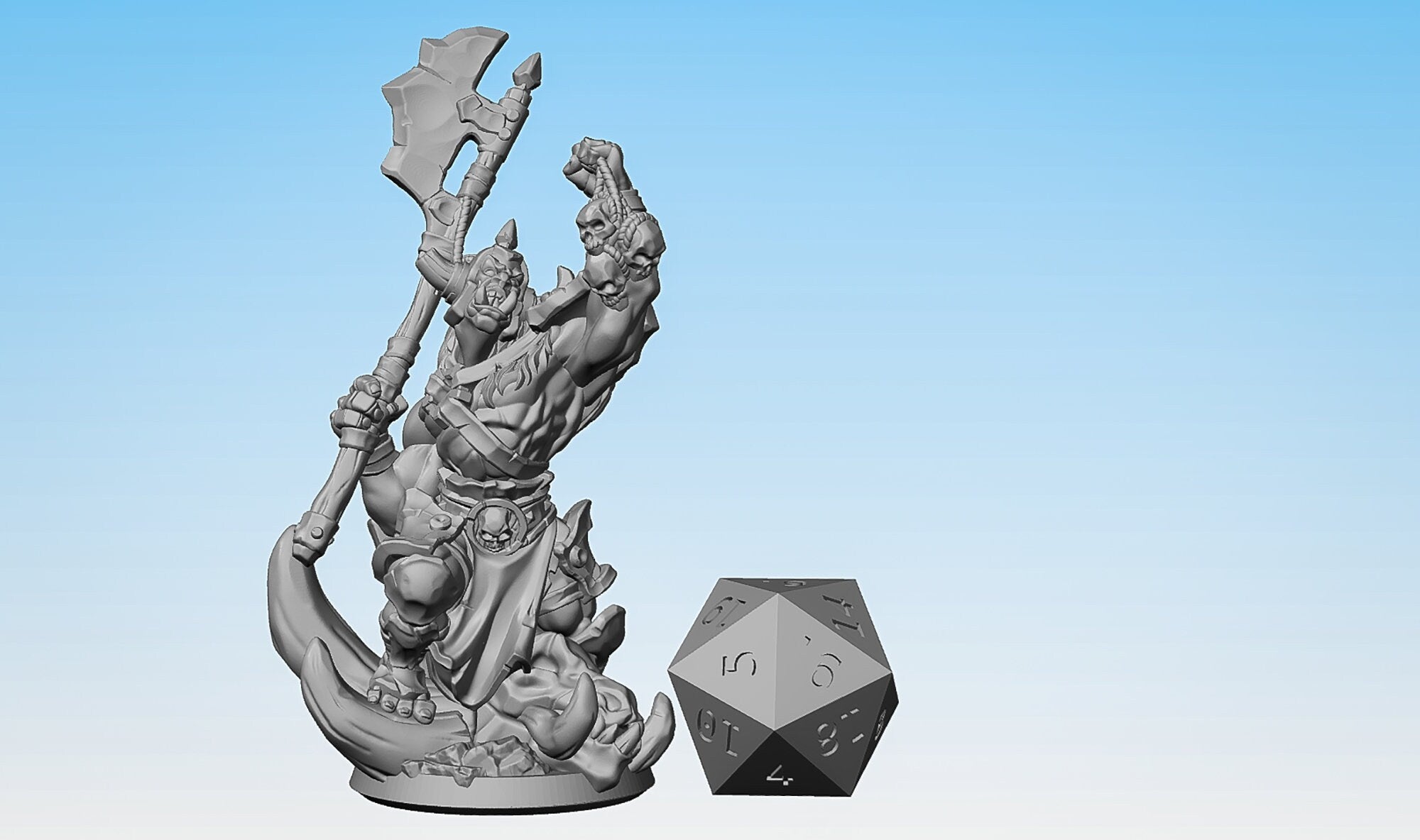 ORC Warrior "Warmaster 01" | Dungeons and Dragons | DnD | Pathfinder | Tabletop | RPG | Hero Size | 28-32 mm-Role Playing Miniatures