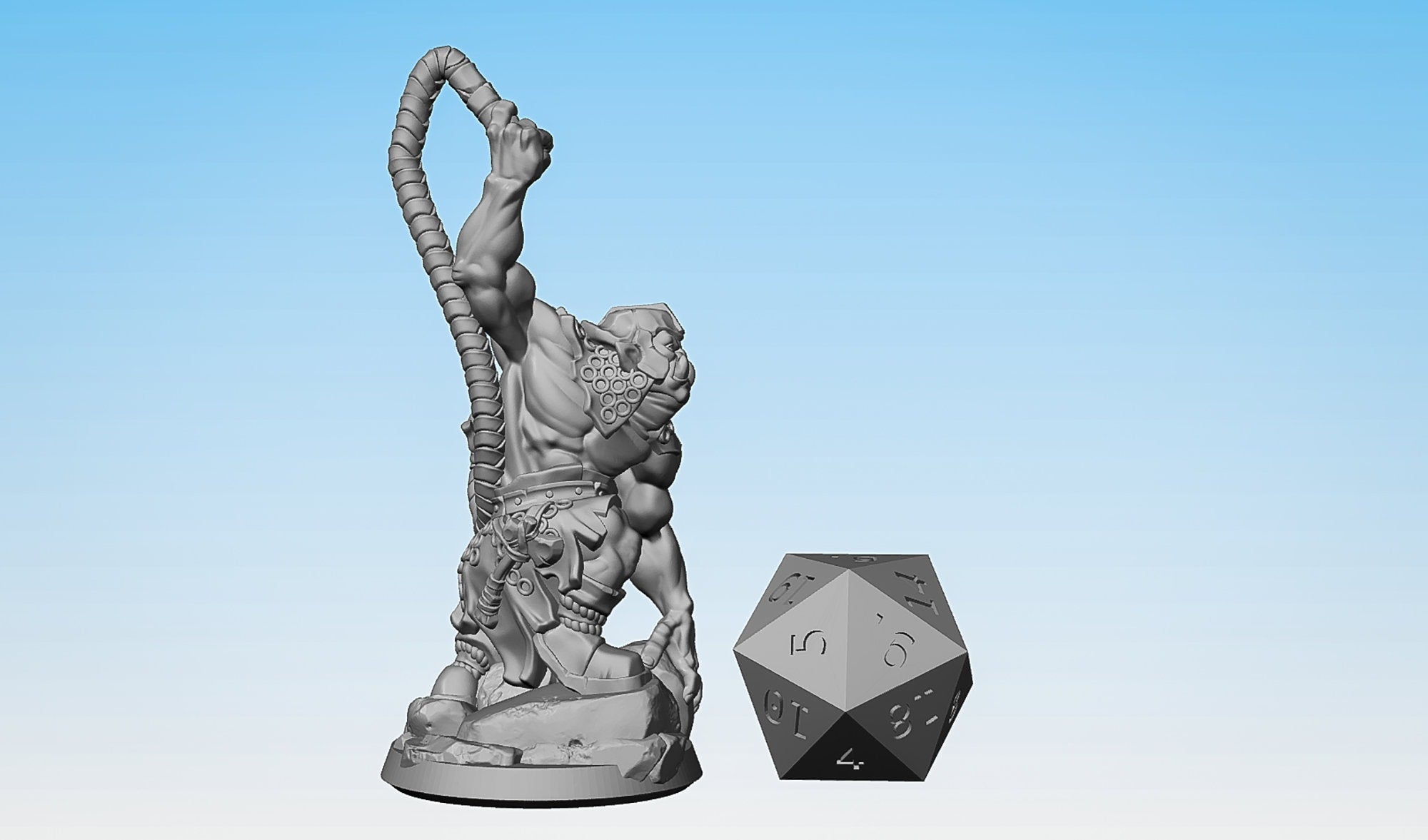 ORC Fighter "Slaver 02" | Dungeons and Dragons | DnD | Pathfinder | Tabletop | RPG | Hero Size | 28-32 mm-Role Playing Miniatures