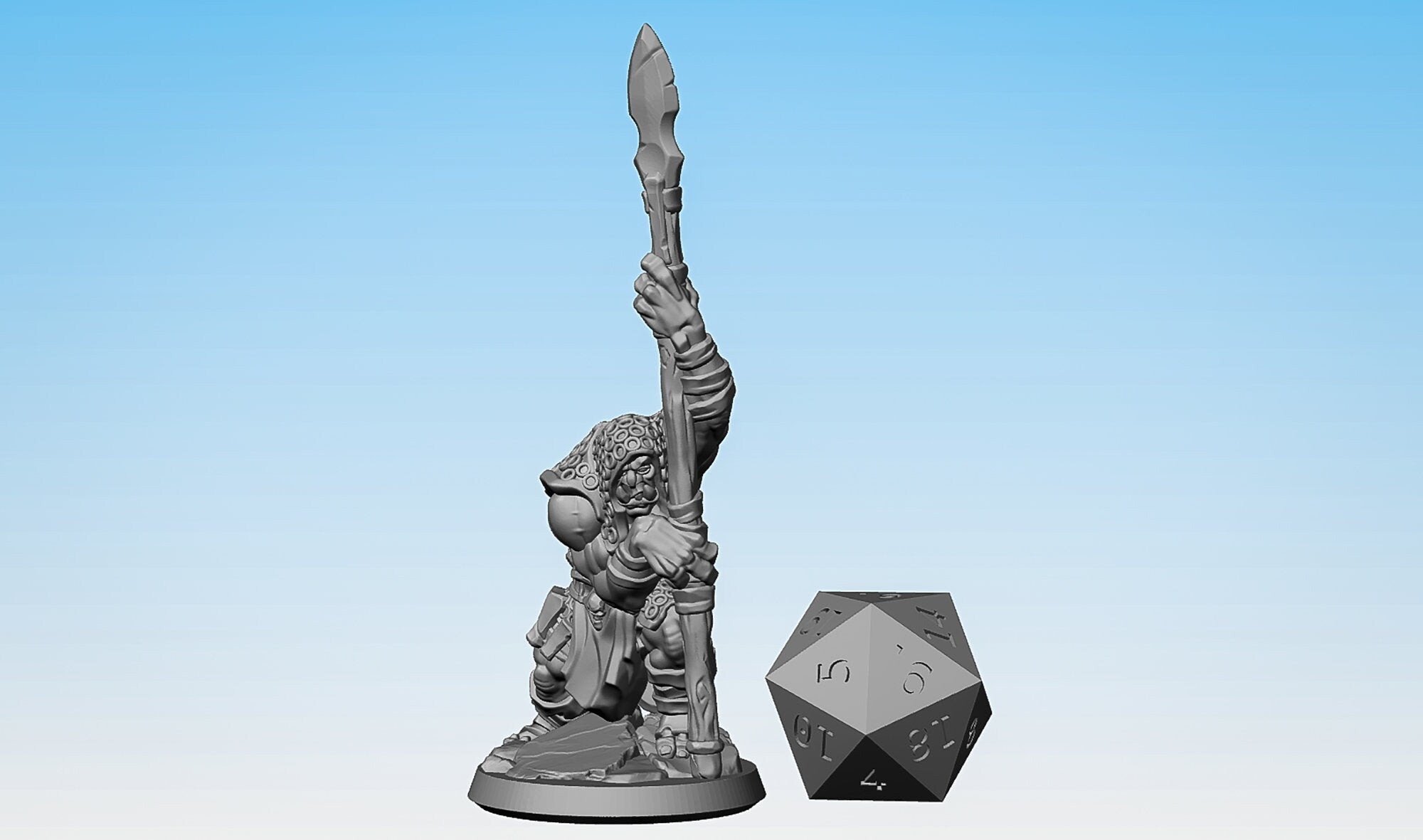 ORC Warrior "Impaler Ork 01" | Dungeons and Dragons | DnD | Pathfinder | Tabletop | RPG | Hero Size | 28-32 mm-Role Playing Miniatures