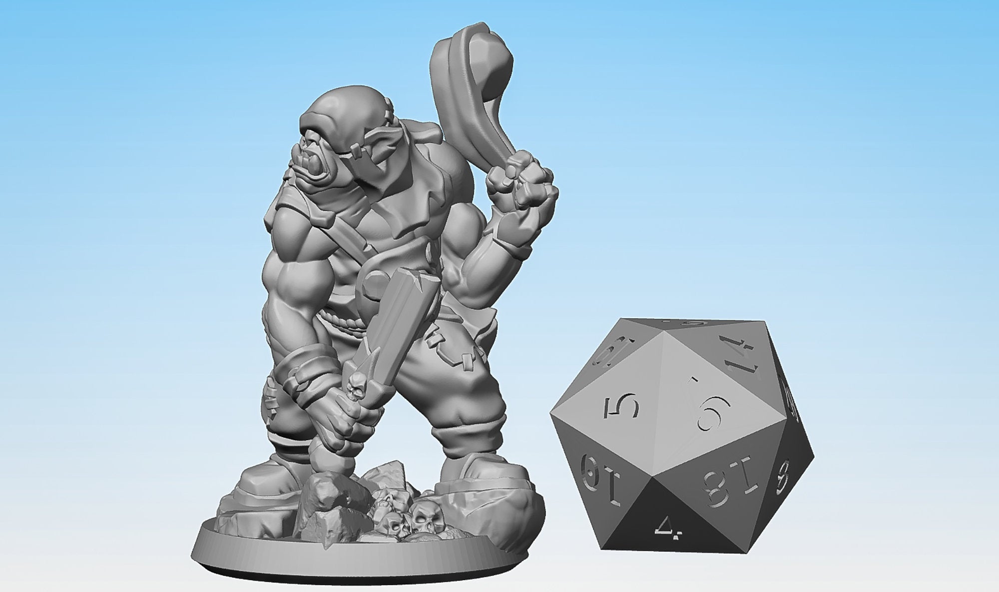 ORC Ranger "Warboy Ork 02" | Dungeons and Dragons | DnD | Pathfinder | Tabletop | RPG | Hero Size | 28-32 mm-Role Playing Miniatures